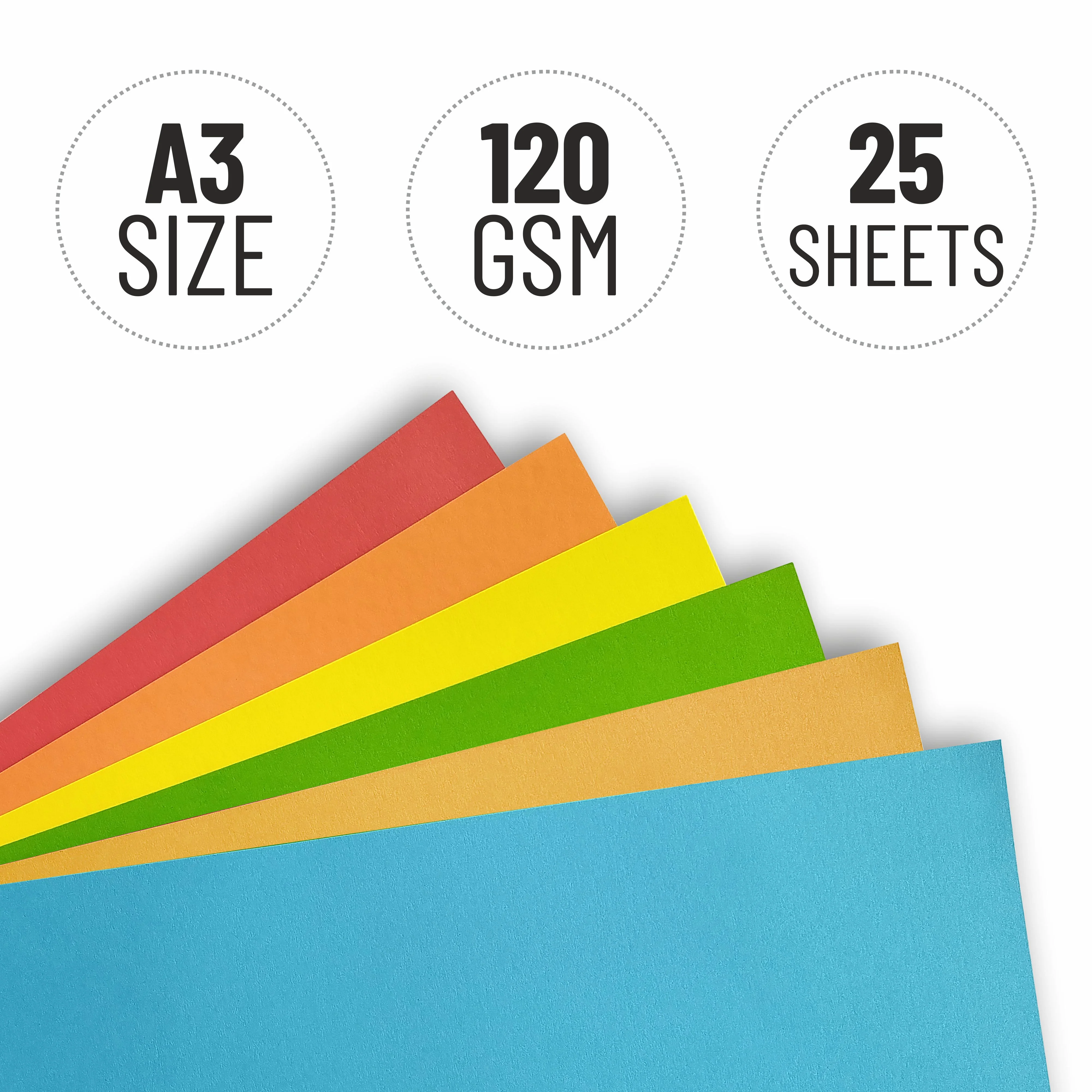 Anupam Assorted Colour-Loose Paper-120GSM-6 Colours Paper for Arts & Crafts-Quilling-Origami - Image 6