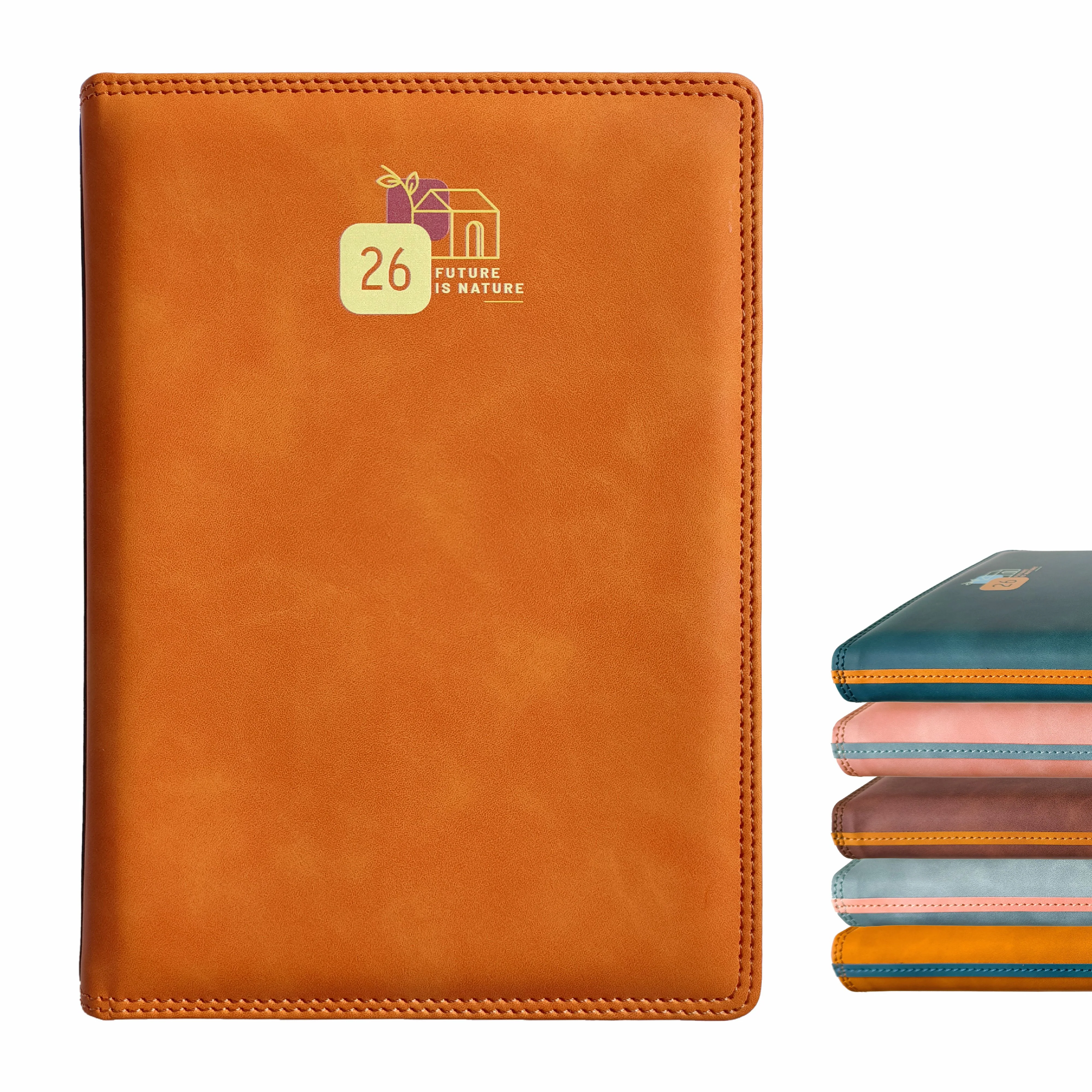 Anupam Accent 2026 Diary with Dated 2026 Daily Planner 80 GSM Full Page Per Day with Monthly Calendar, New Year Diary 2026, 365 Days Suede Textured Pu Cover Daily Diary