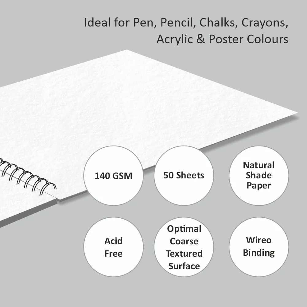Anupam Artist Drawing Book-Acid Free Paper-(140gsm-160gsm) - Image 10