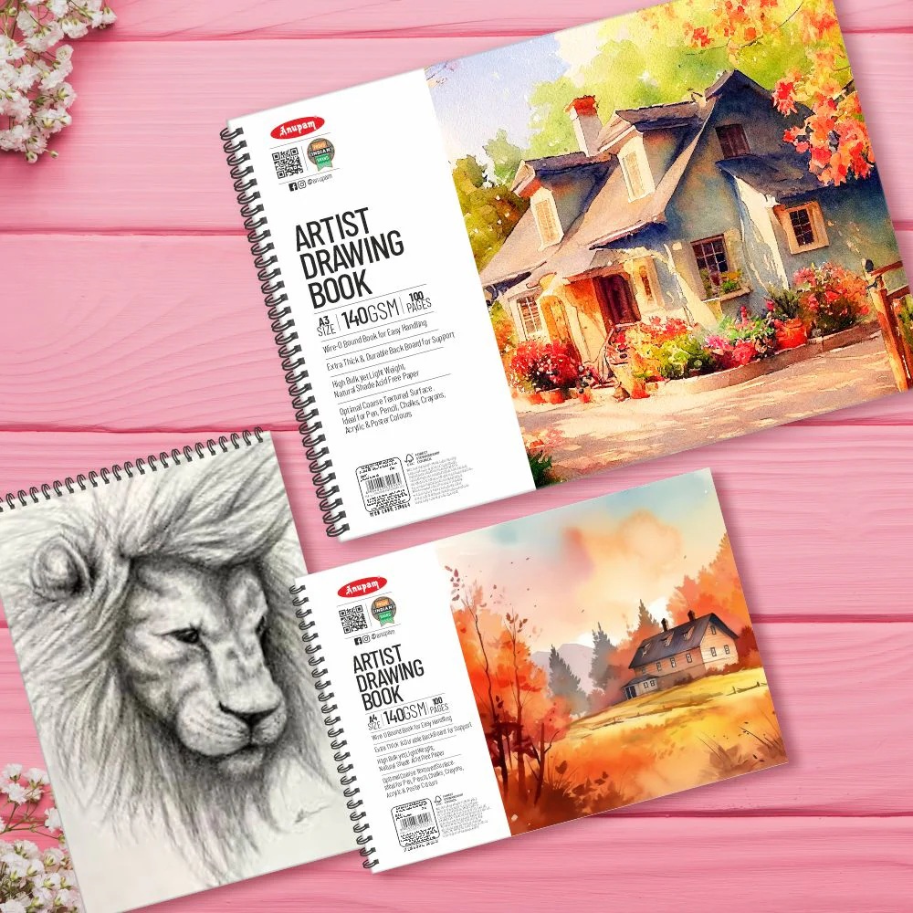 Anupam Artist Drawing Book-Acid Free Paper-(140gsm-160gsm) - Image 11