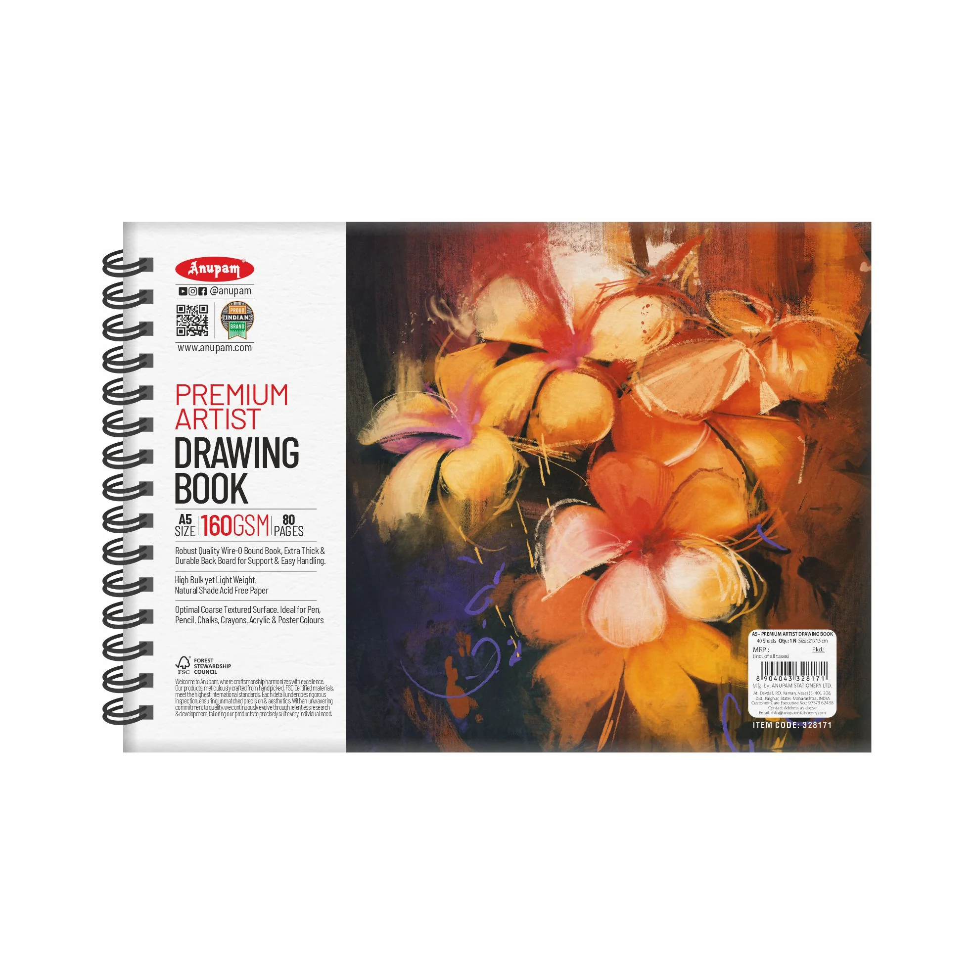Anupam Artist Drawing Book-Acid Free Paper-(140gsm-160gsm) - Image 7