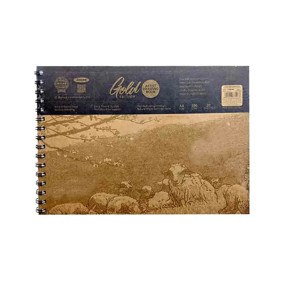 Anupam Artist Drawing Book-Gold Edition - 300 GSM - Natural Shade Paper - Image 2