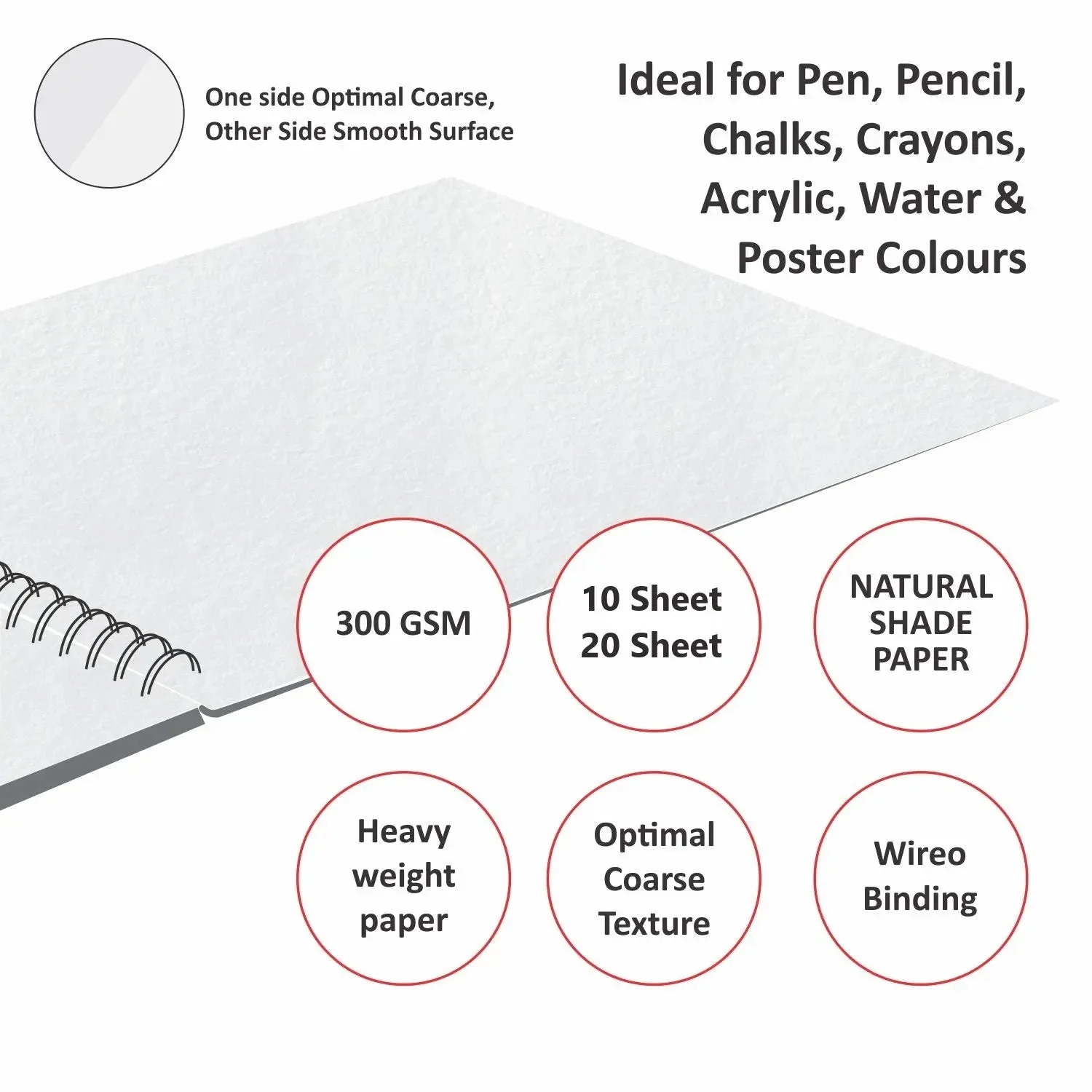 Anupam Artist Drawing Book-Gold Edition - 300 GSM - Natural Shade Paper - Image 4