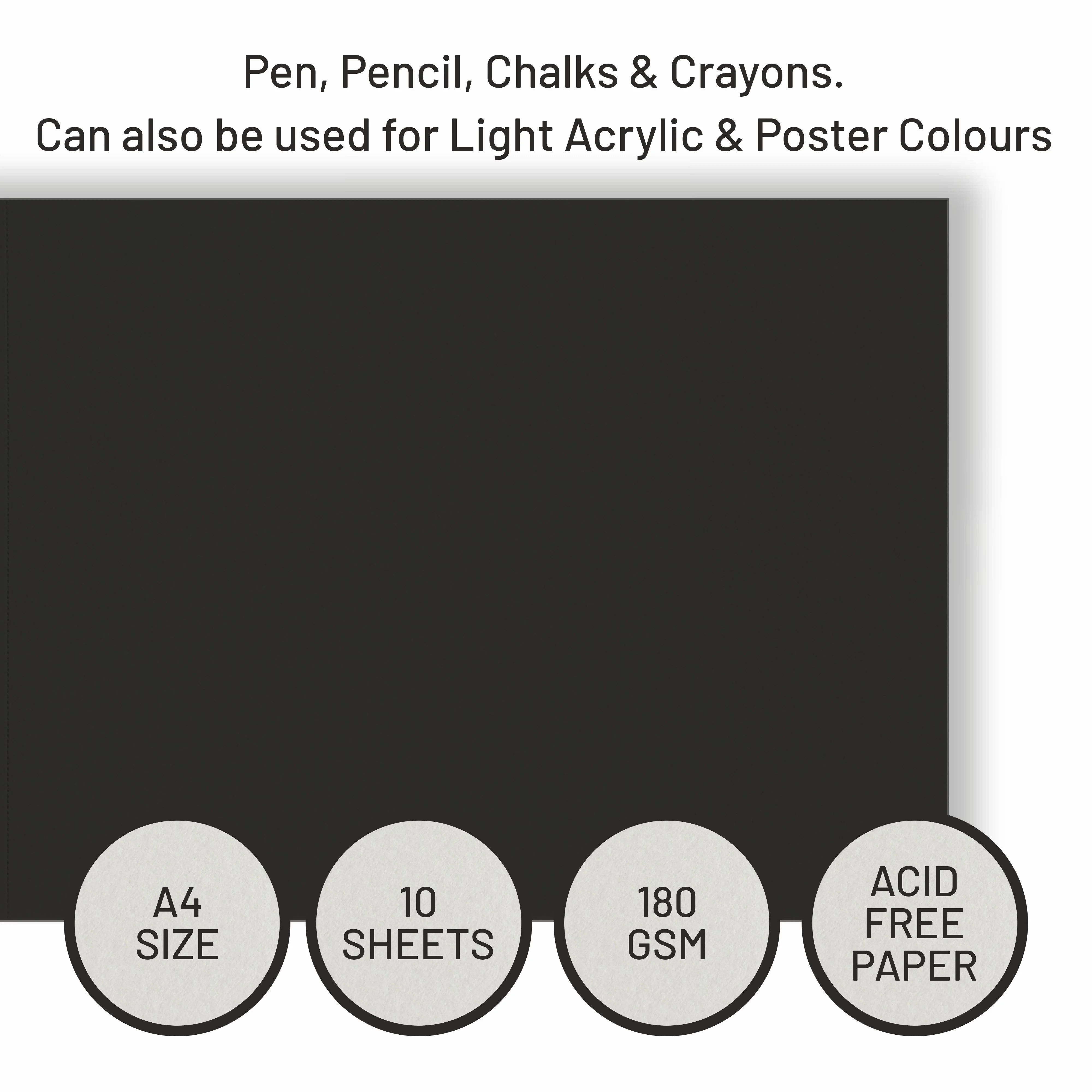 Anupam Ash Black Toned Cartridge Paper-Loose Sheets-180 GSM ( Pack of 2 ) - Image 13