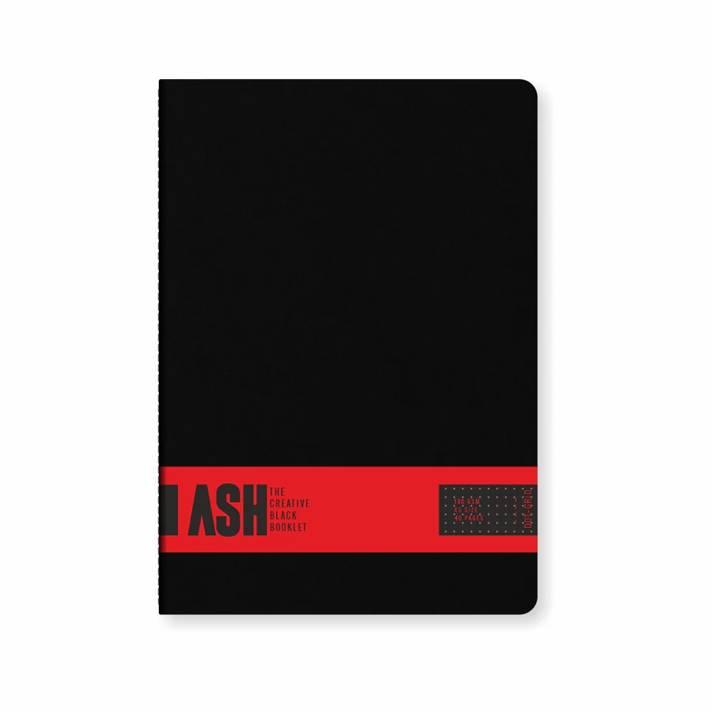 Anupam Ash Booklet Sketchbook Acid Free Matte Black Dotted Grid Page 180 GSM 40 Pages - Image 2