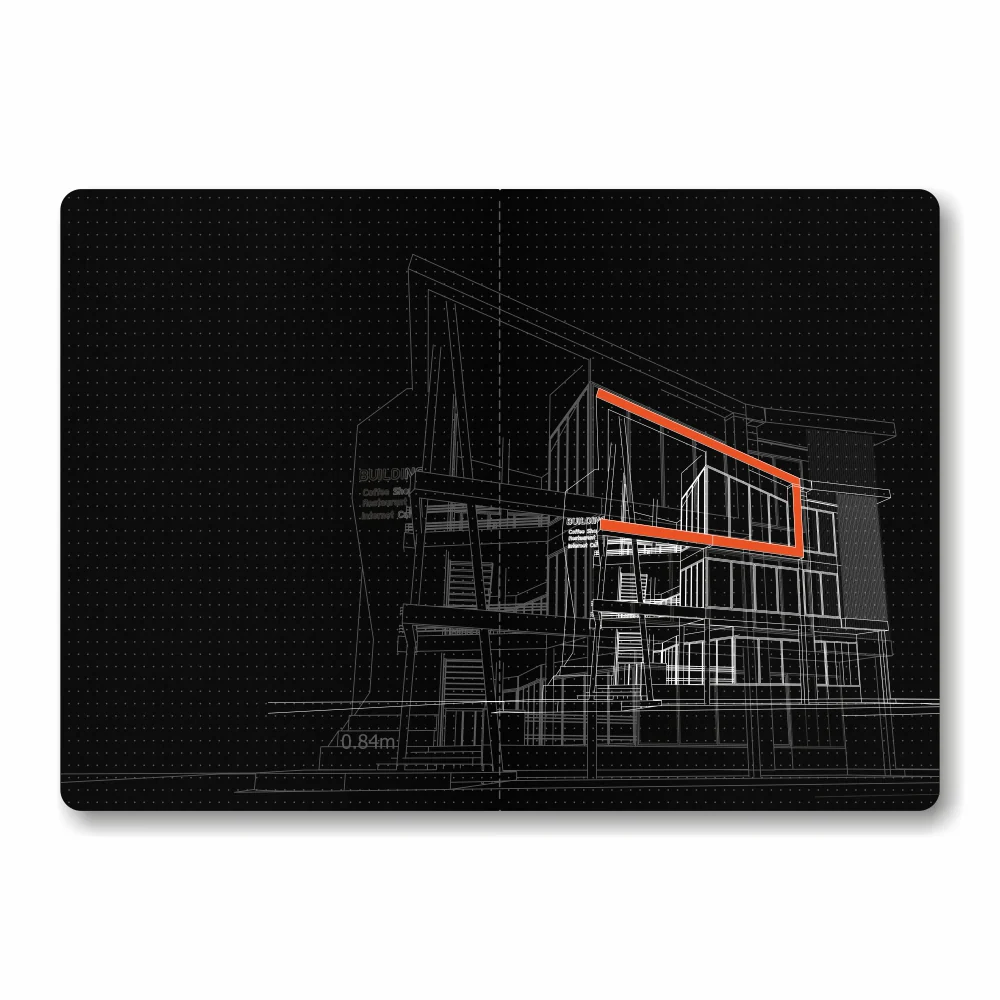 Anupam Ash Booklet Sketchbook Acid Free Matte Black Dotted Grid Page 180 GSM 40 Pages - Image 3