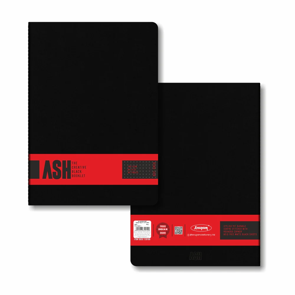 Anupam Ash Booklet Sketchbook Acid Free Matte Black Dotted Grid Page 180 GSM 40 Pages - Image 5
