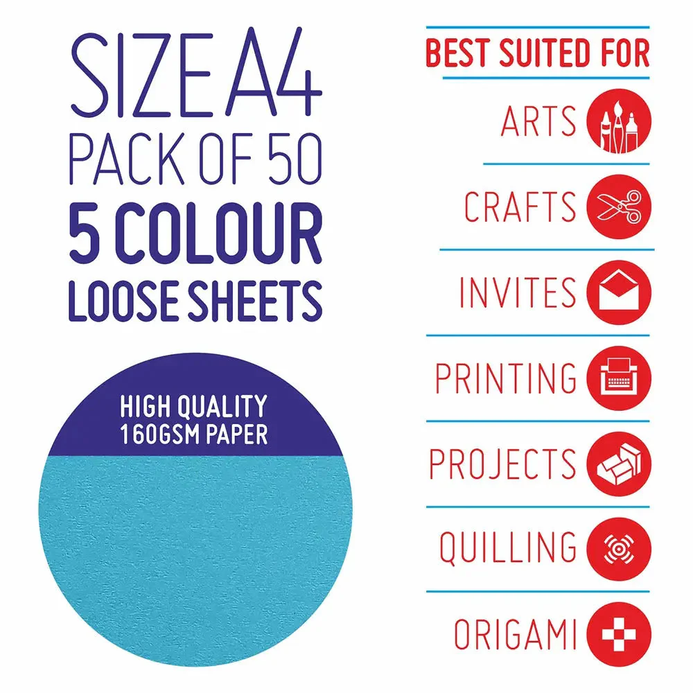 Anupam Colorful Paper – 5 Basic Colour for Art and Craft-160 GSM - Image 11