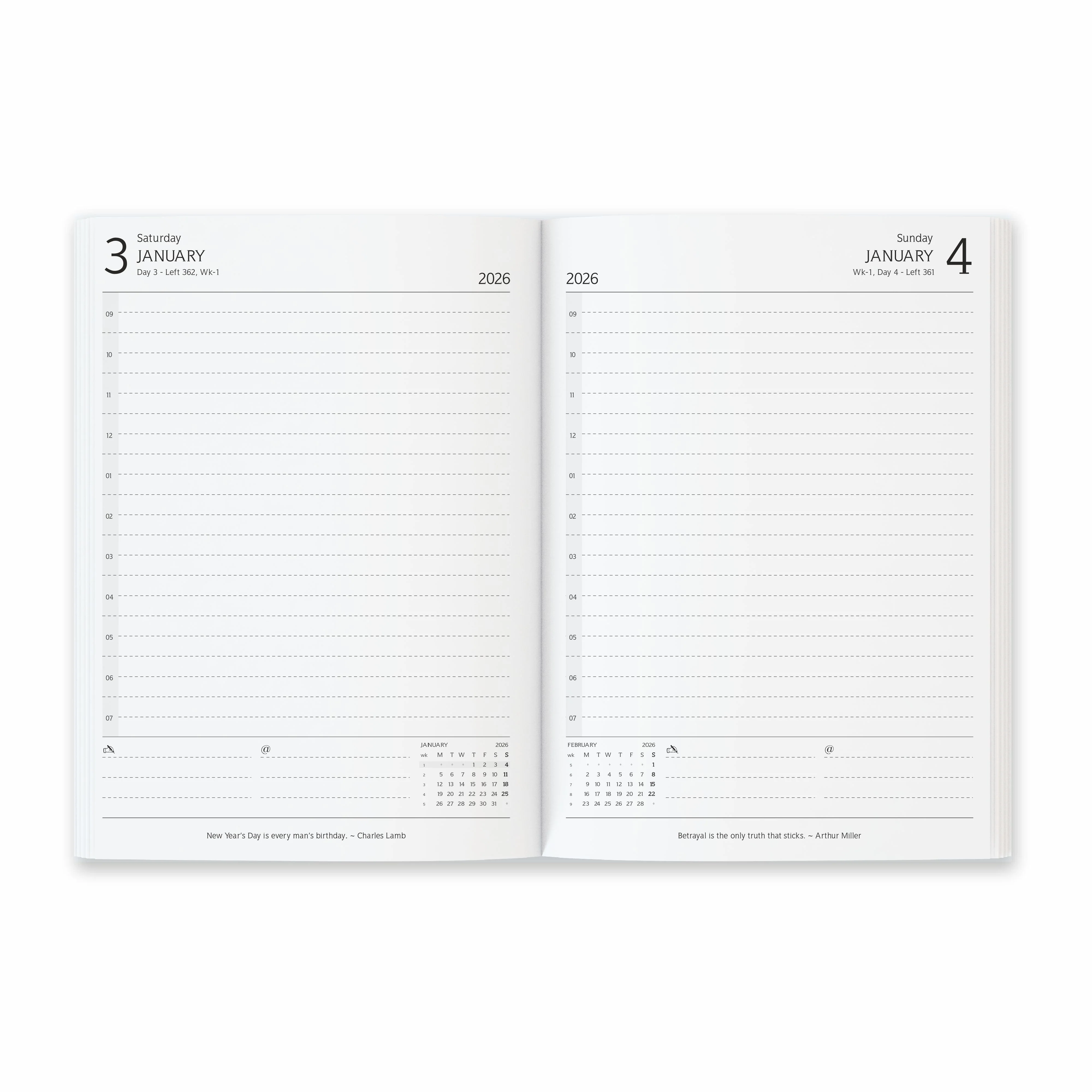 Anupam Blaze 2026 Diary – Dated Daily Planner with Monthly Calendar | Full Page Per Day | New Year 2026 Year Planner | 80 GSM Paper | 365 Days | Aesthetic Daily Diary Book - Image 15