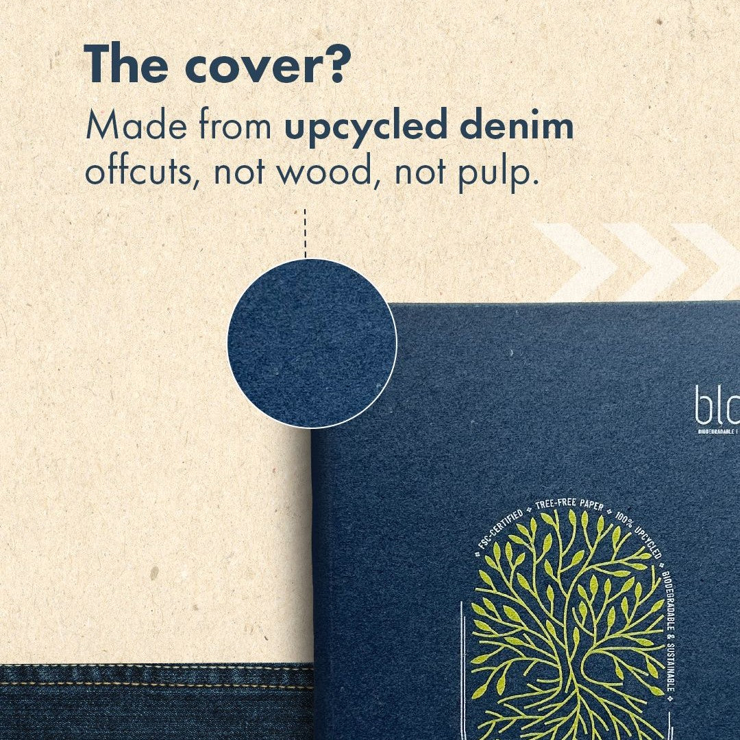 Anupam Blook Notebook 192 Pages College Ruled Notebook 80 Gsm FSC-certified Tree-free Paper Hard-Bound Diary (Blue) - Image 10