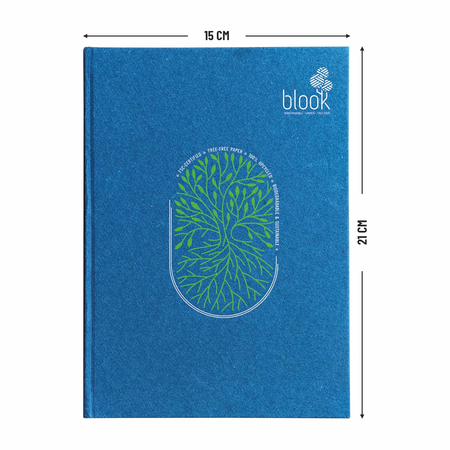 Anupam Blook Notebook 192 Pages College Ruled Notebook 80 Gsm FSC-certified Tree-free Paper Hard-Bound Diary (Blue) - Image 2