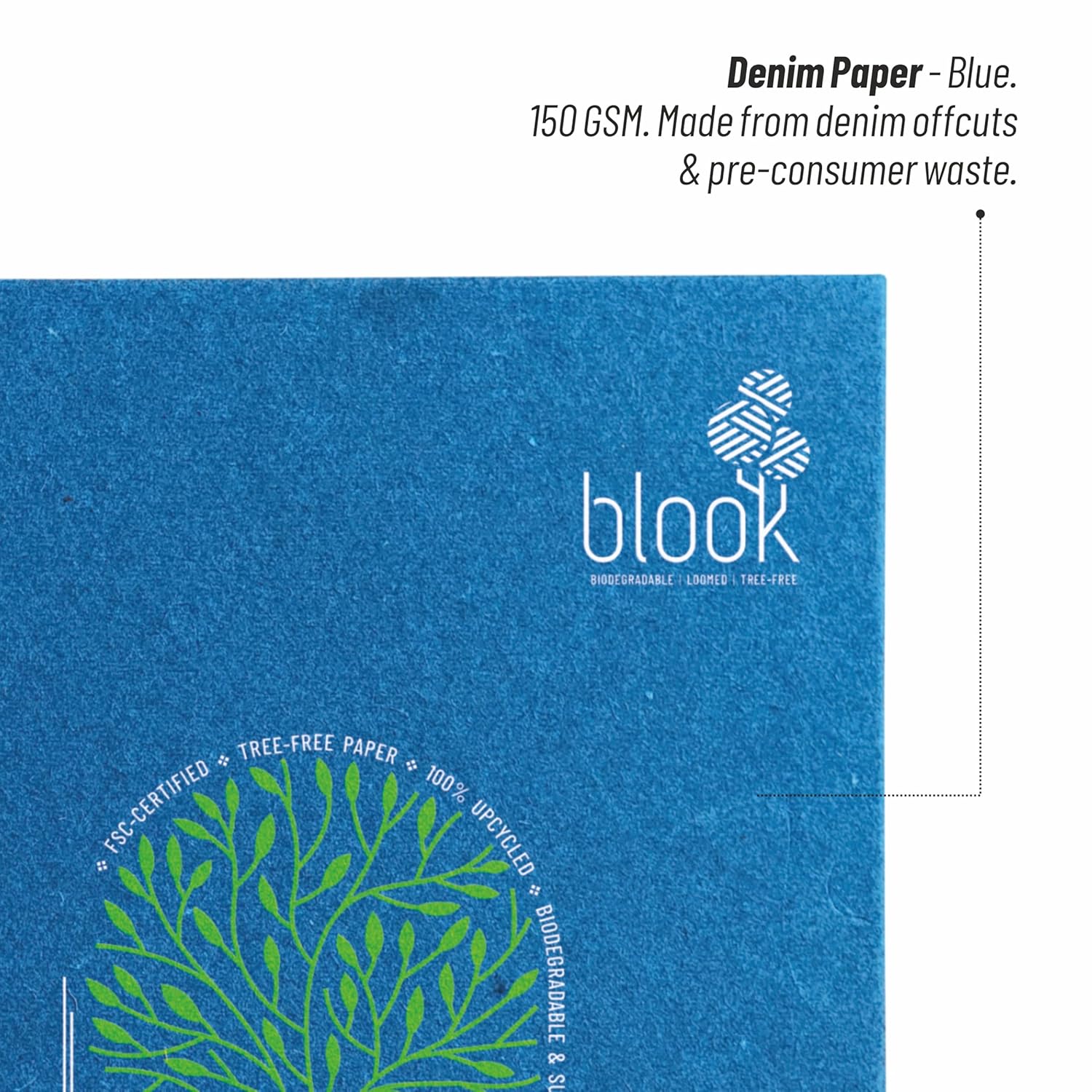 Anupam Blook Notebook 192 Pages College Ruled Notebook 80 Gsm FSC-certified Tree-free Paper Hard-Bound Diary (Blue) - Image 3