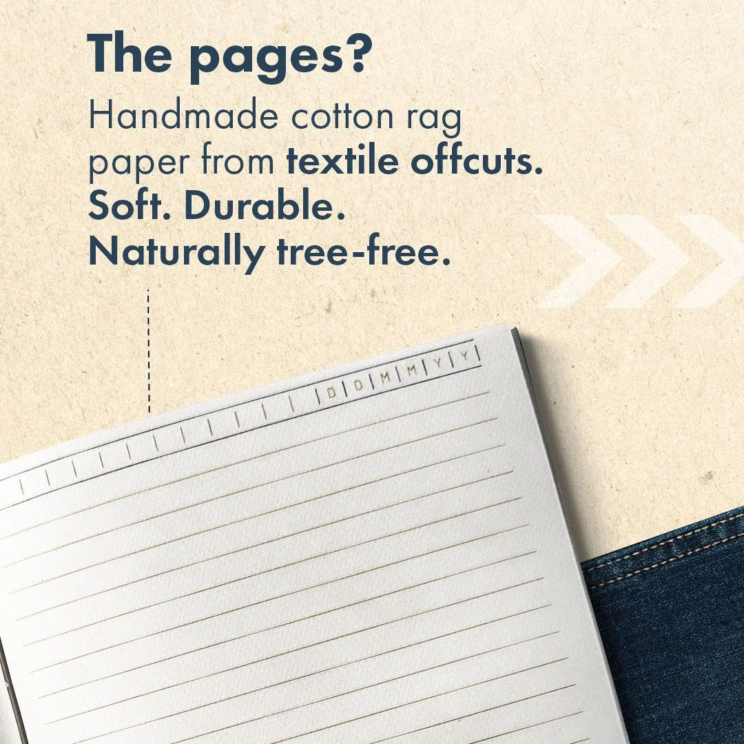 Anupam Blook Notebook 192 Pages College Ruled Notebook 80 Gsm FSC-certified Tree-free Paper Hard-Bound Diary (Blue) - Image 5