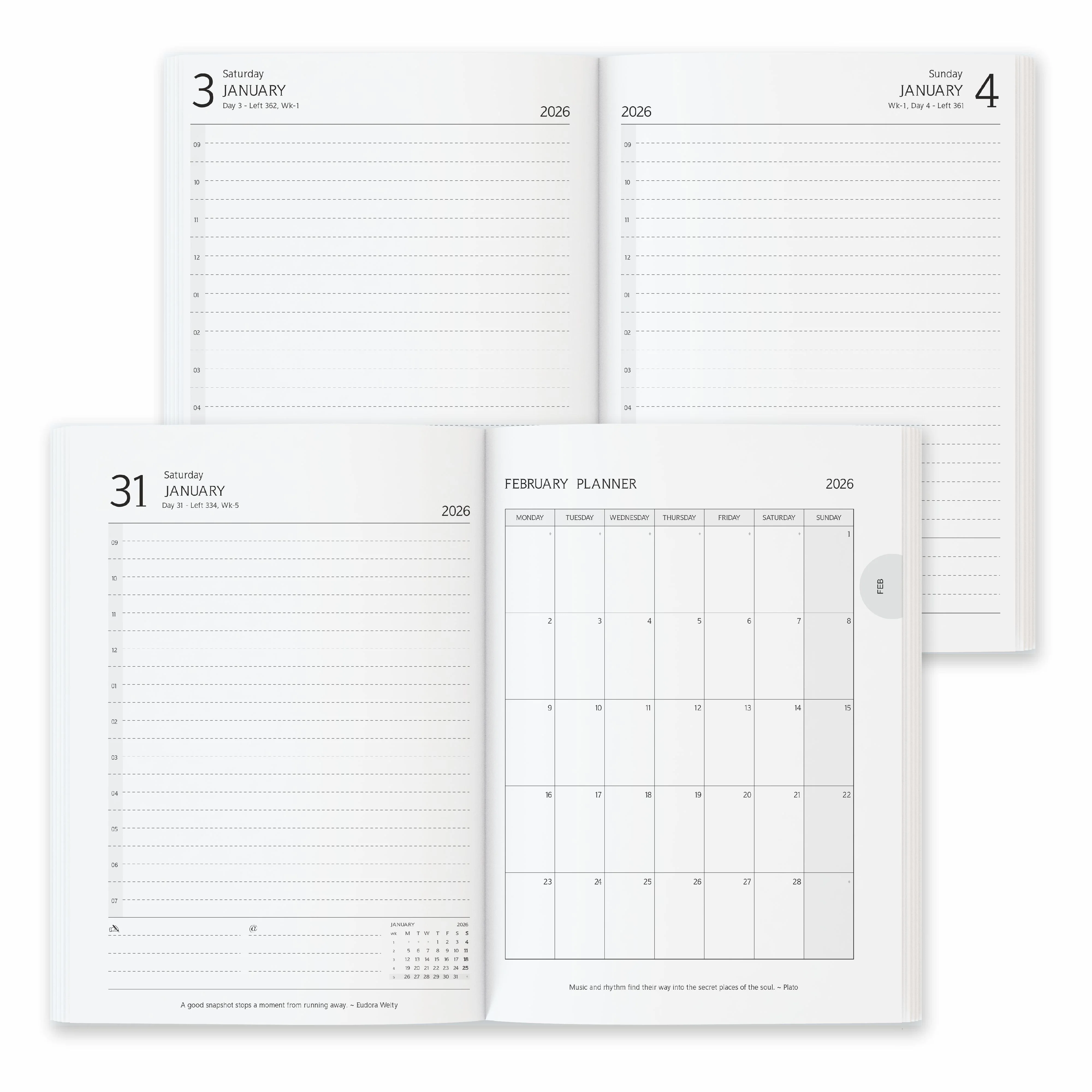 Anupam Bold 2026 Diary with Dates, Daily Planner with Monthly Calendar, 365 Days New Year Diary, PU Cover, Magnetic Flap Closure and Pen Holder Daily Diary for Office - Image 14