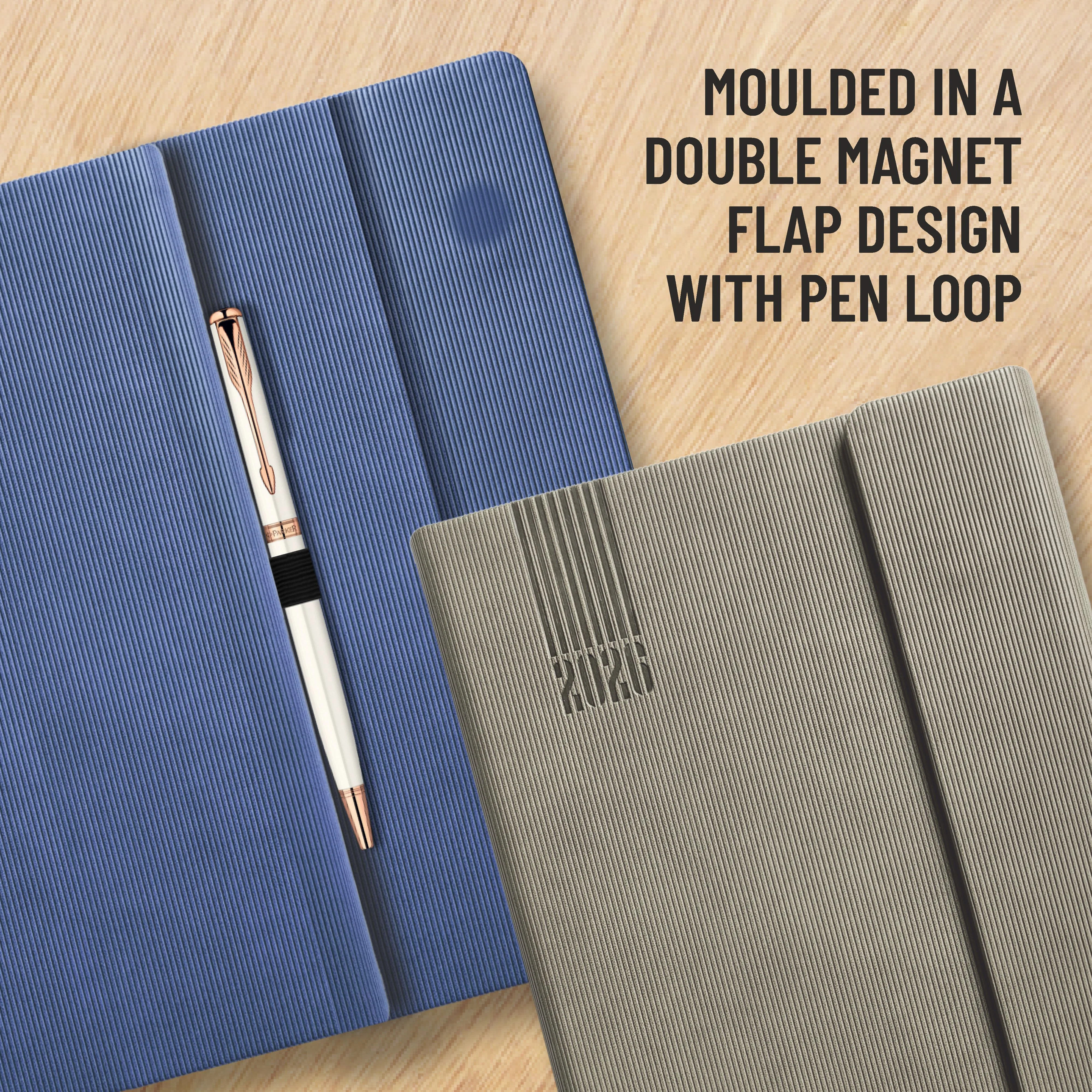 Anupam Bold 2026 Diary with Dates, Daily Planner with Monthly Calendar, 365 Days New Year Diary, PU Cover, Magnetic Flap Closure and Pen Holder Daily Diary for Office - Image 29