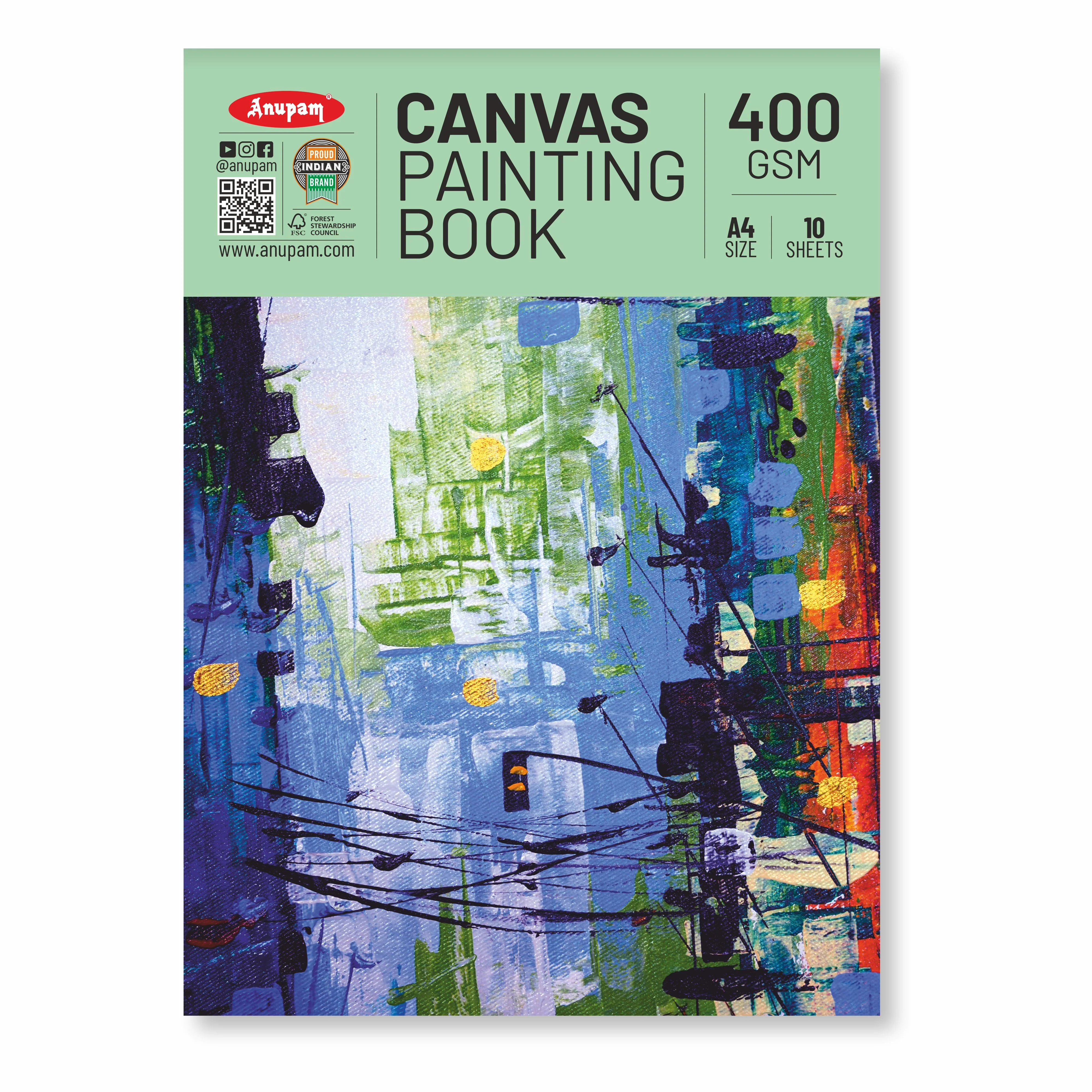 Anupam Canvas Pad Acrylic Gesso Primed Acid Free-10 Oz -400GSM-(10 Sheets) - Image 16