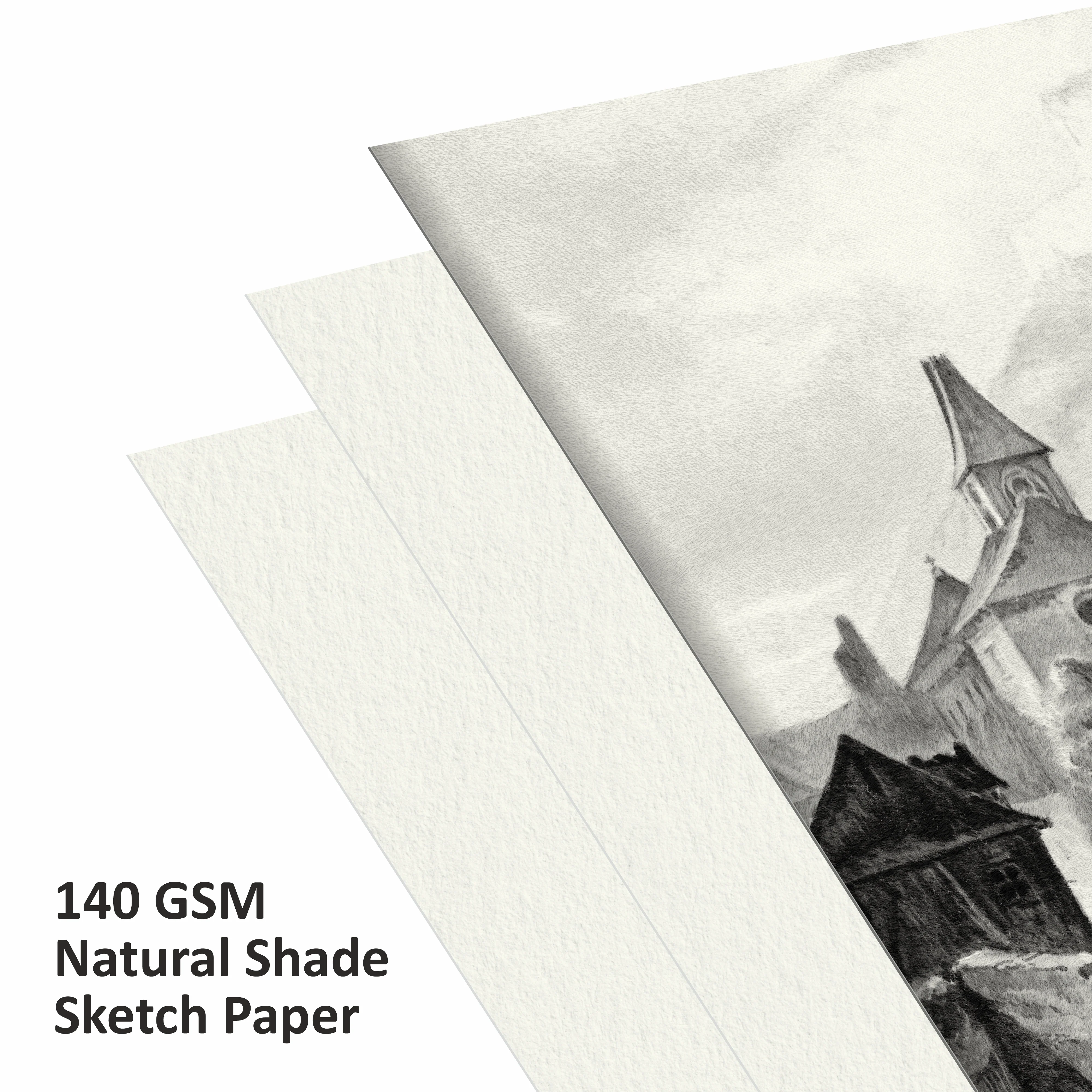 Anupam Cartridge Booklet-Natural Shade Dot Grid Paper Sketchbook-Soft Cover Book-140 GSM-40 Pages (pack of 2) - Image 4