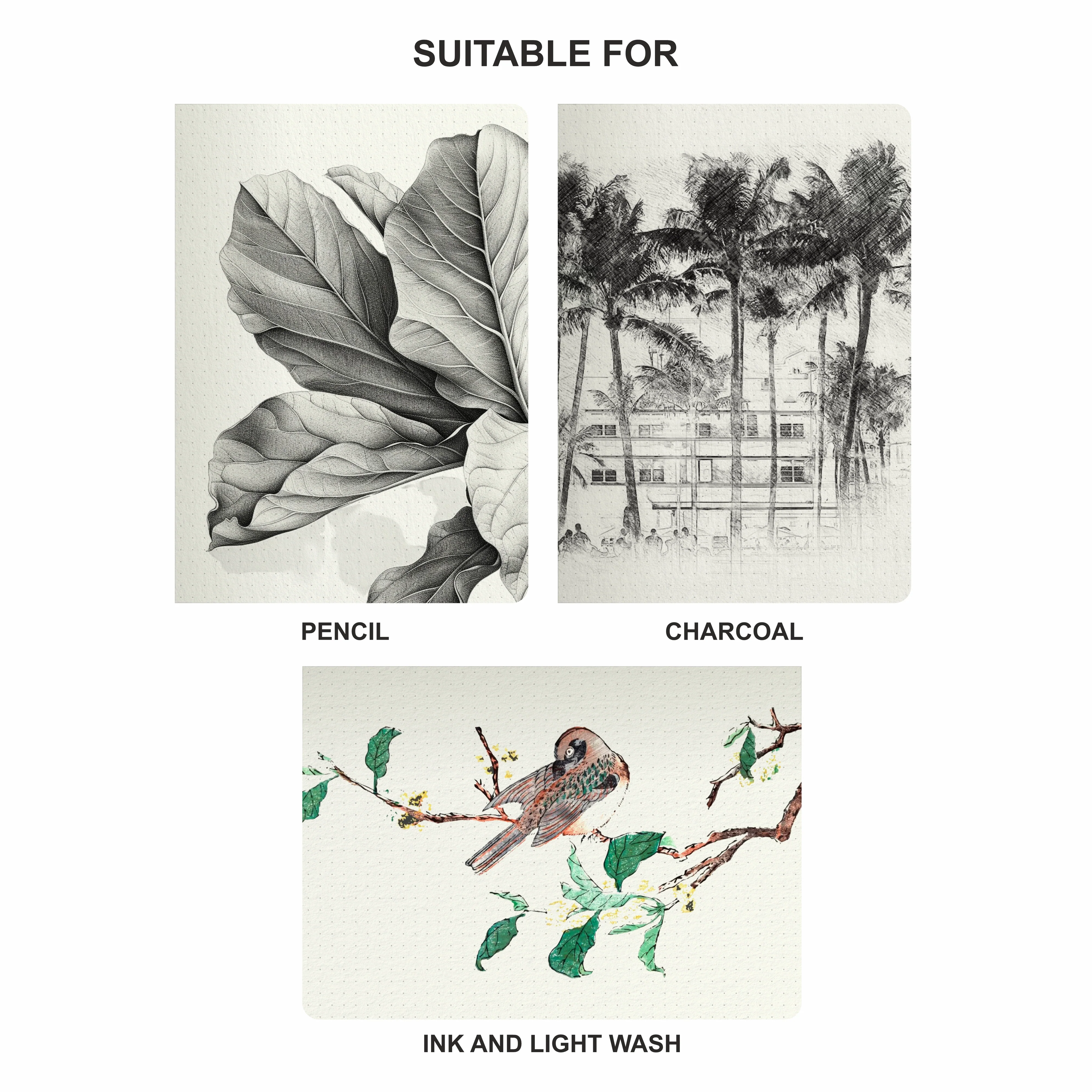 Anupam Cartridge Booklet-Natural Shade Dot Grid Paper Sketchbook-Soft Cover Book-140 GSM-40 Pages (pack of 2) - Image 6
