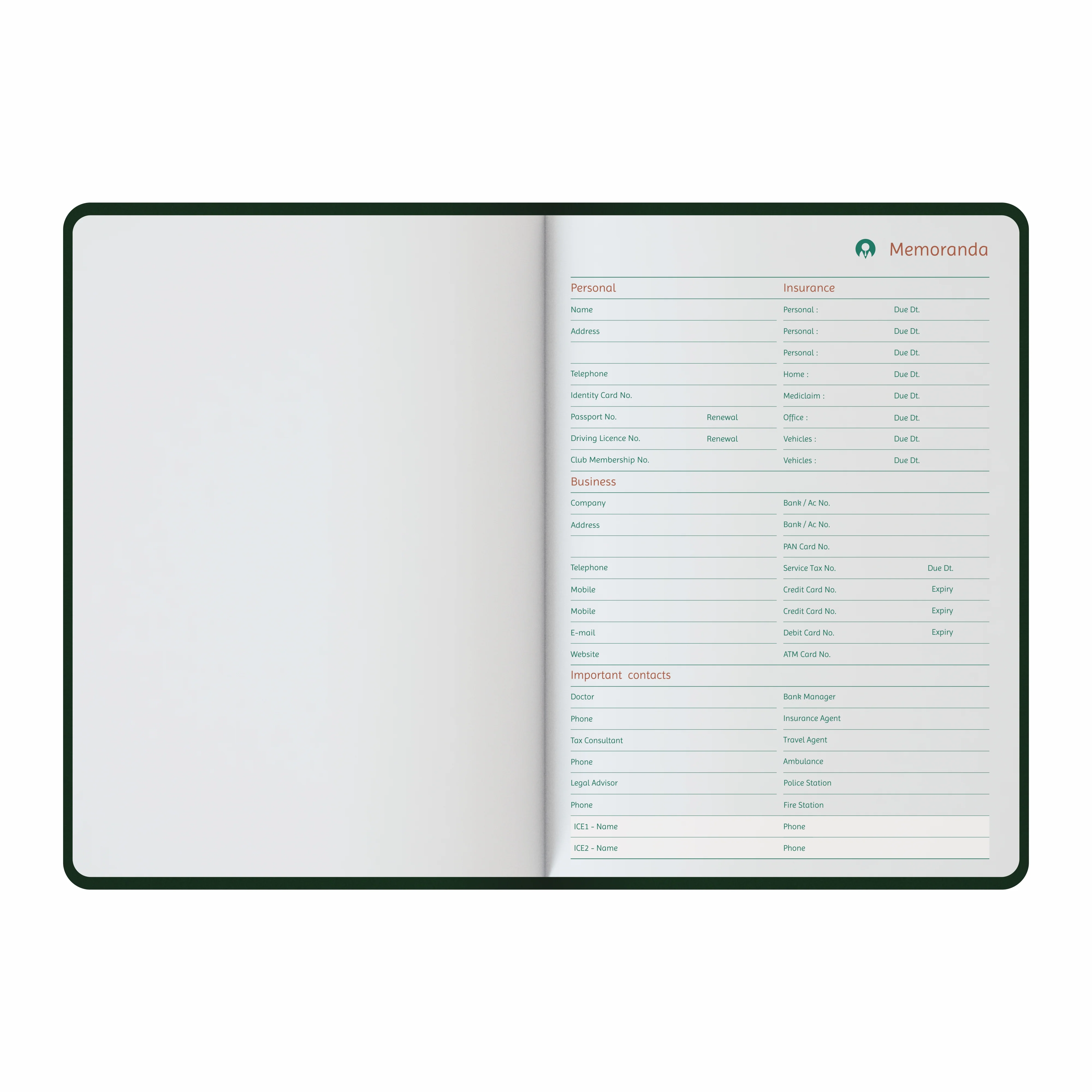 Anupam Daily Notes A5 Journal Notebook – 256 Pages, 80gsm, Fine Matte PVC Hard Cover with Foil, Elastic Closure, and Special Undated Calendar Pages - Image 4