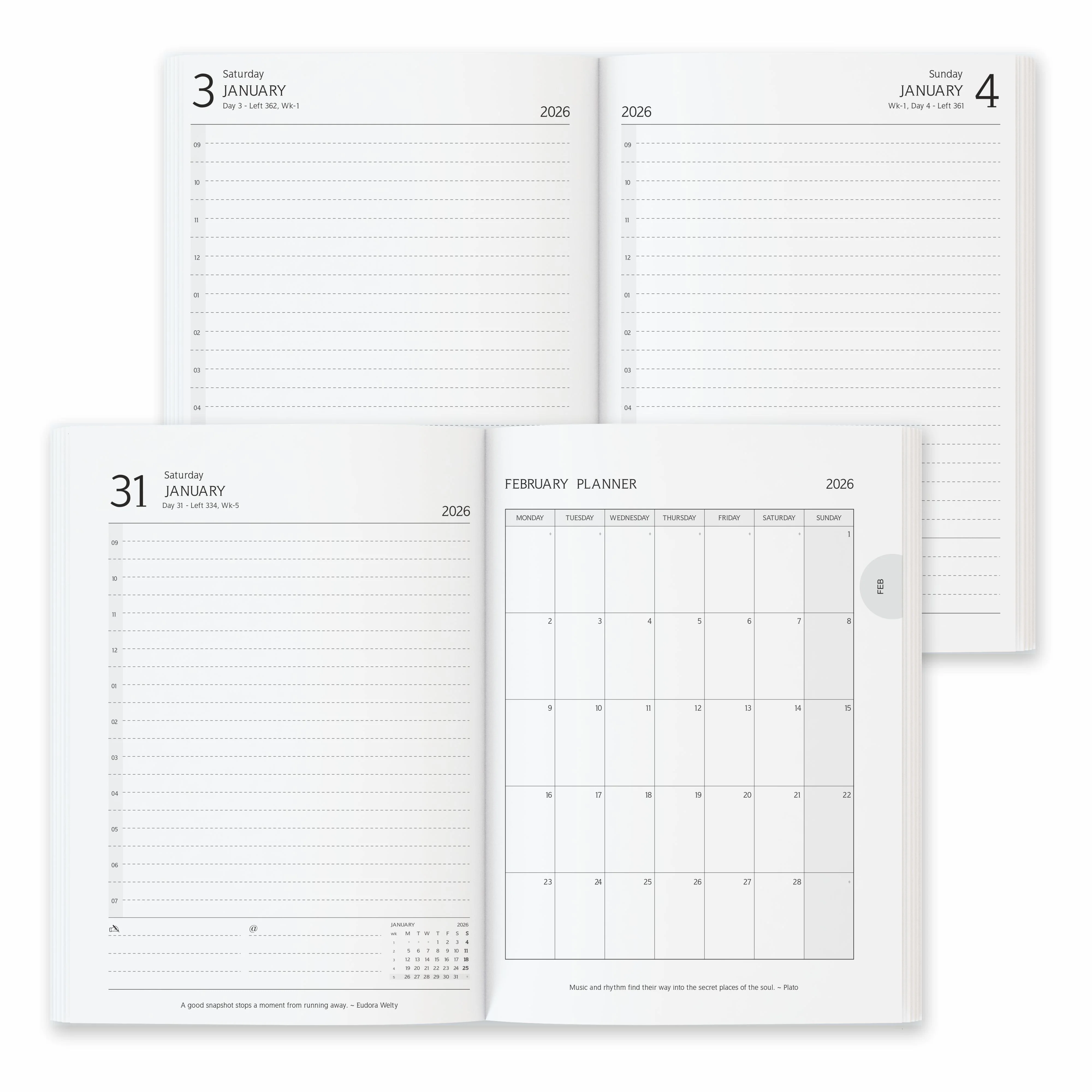 Anupam Dash 2026 Diary with Dates, 2026 Daily Planner Full Page Two Day with Monthly Calendar, January to December New Year Diary 2026 Size B5*25x17cm, 365 Days Daily Diary-80 GSM - Image 6