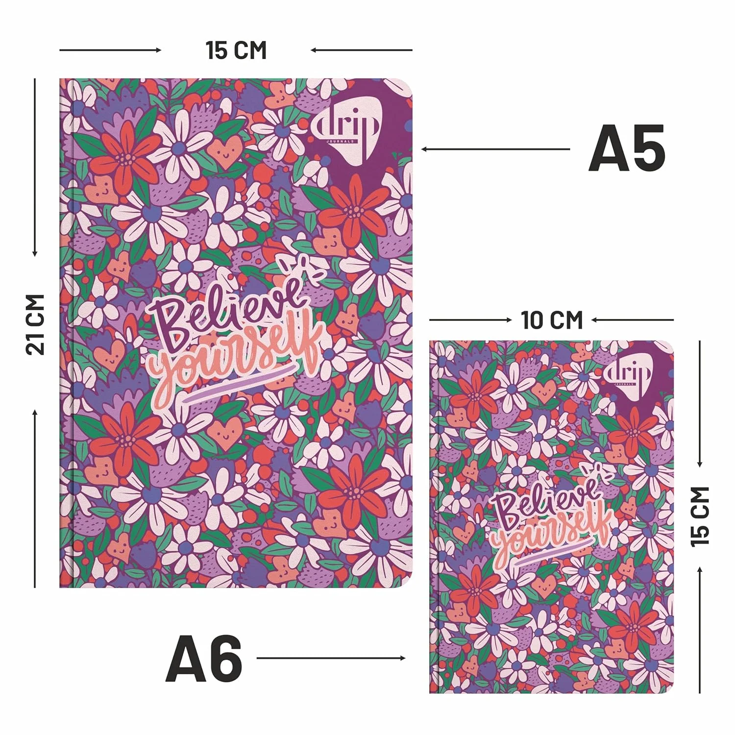 Anupam Drip Journal 160 Pages, 80 GSM Ruled Paper A5 & A6 Size | Colour Designer Inside Pages | Soft Bound Aesthetic Cover for Journaling Notes & Planning - Image 10