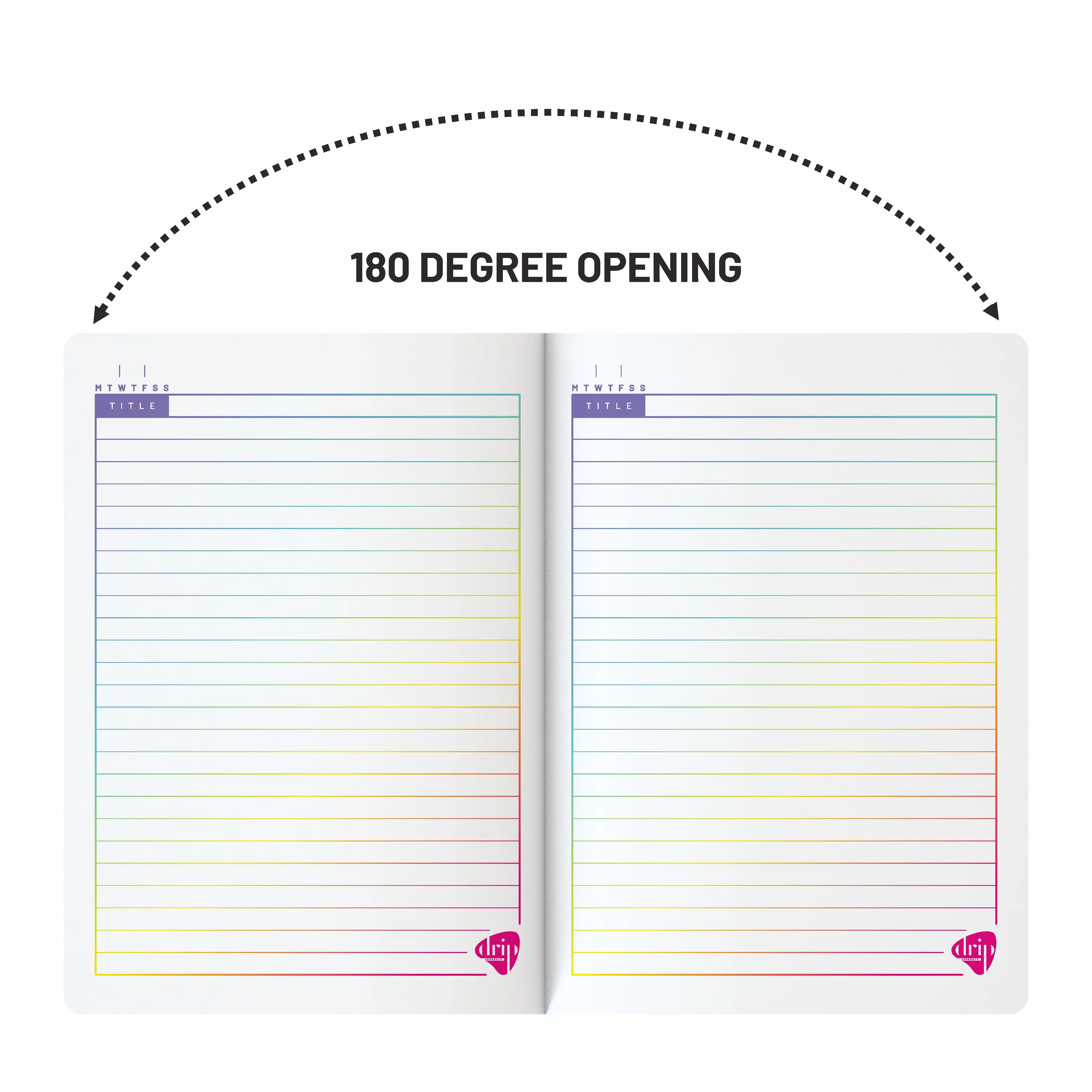 Anupam Drip Journal 160 Pages, 80 GSM Ruled Paper A5 & A6 Size | Colour Designer Inside Pages | Soft Bound Aesthetic Cover for Journaling Notes & Planning - Image 4