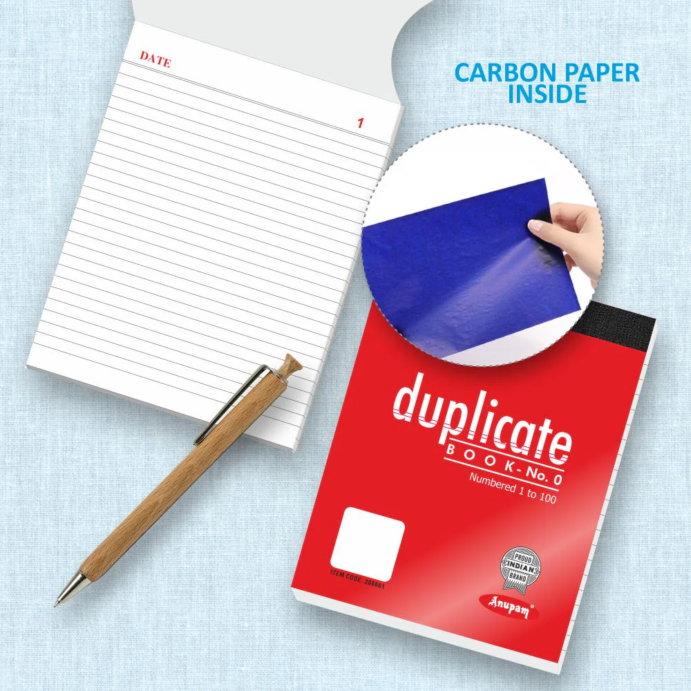 Anupam Duplicate Book with Carbon & Index Ruled Sheets Pad for Replicate-Record Organize and Work Order Receipt Book - Image 9