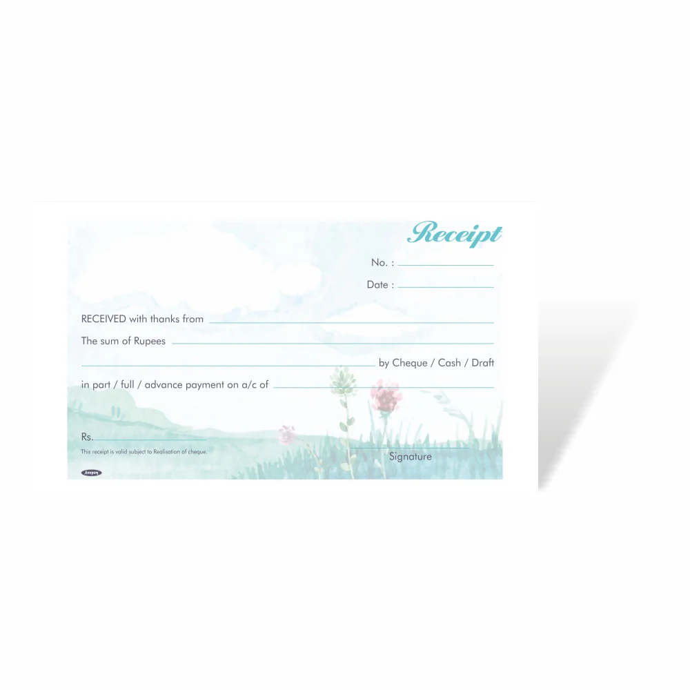 Anupam Duplicate Receipt Book (11cm x 19cm) with Robust Board Back & Dynamic Titles - 80 GSM (Pack Of 2) - Image 3