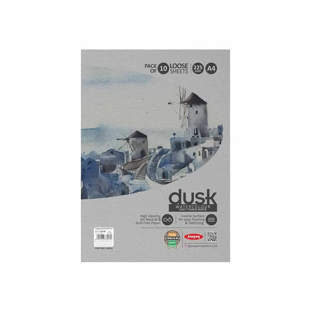 Anupam Dusk Grey Toned Paper-Acid Free-pH Neutral-Cold Pressed Paper-Coarse Surface-225 GSM - Image 2