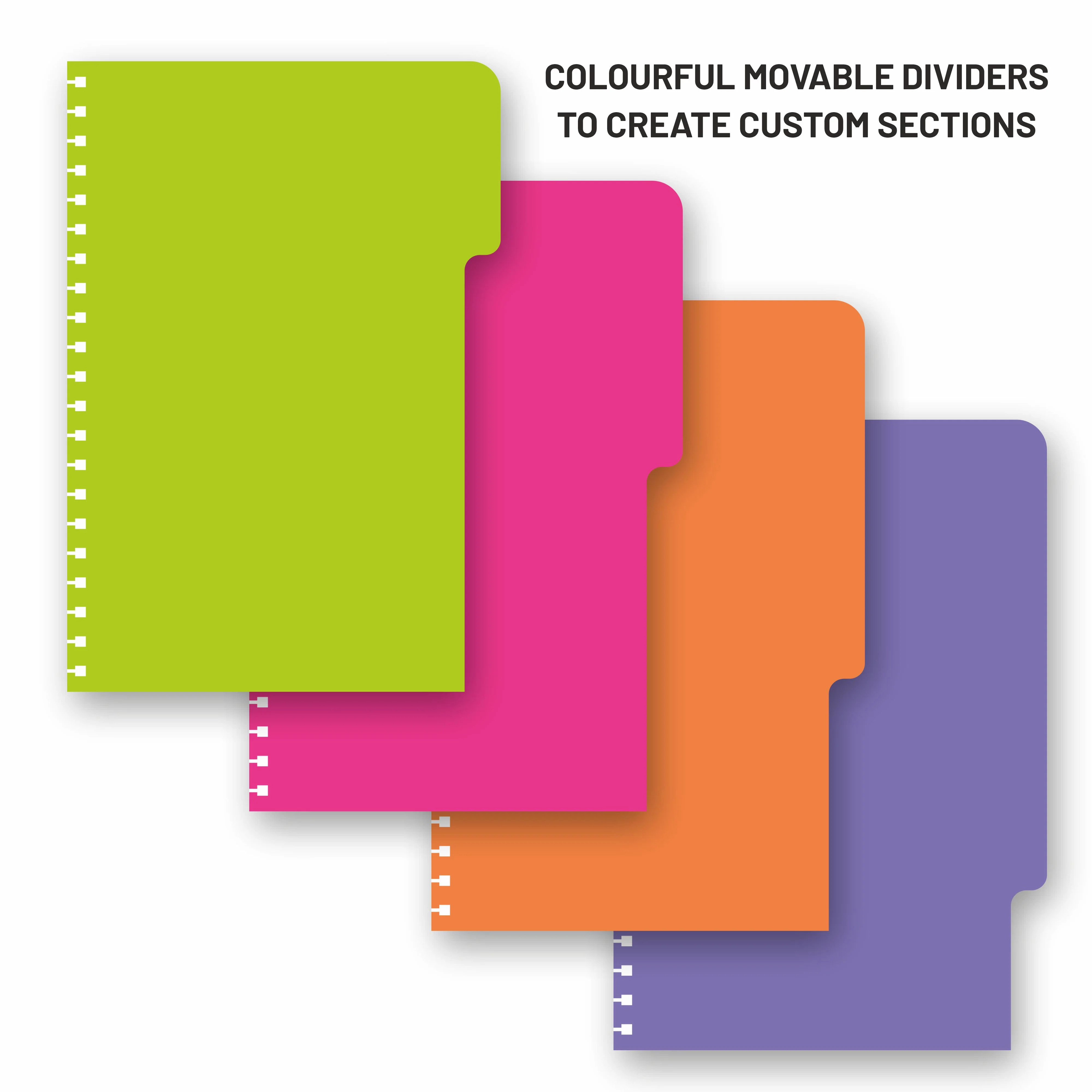 Anupam Eminent Multi-Subject Spiral Notebook–College Ruled with Pocket-Movable Dividers-Premium Cover-70GSM - Image 17