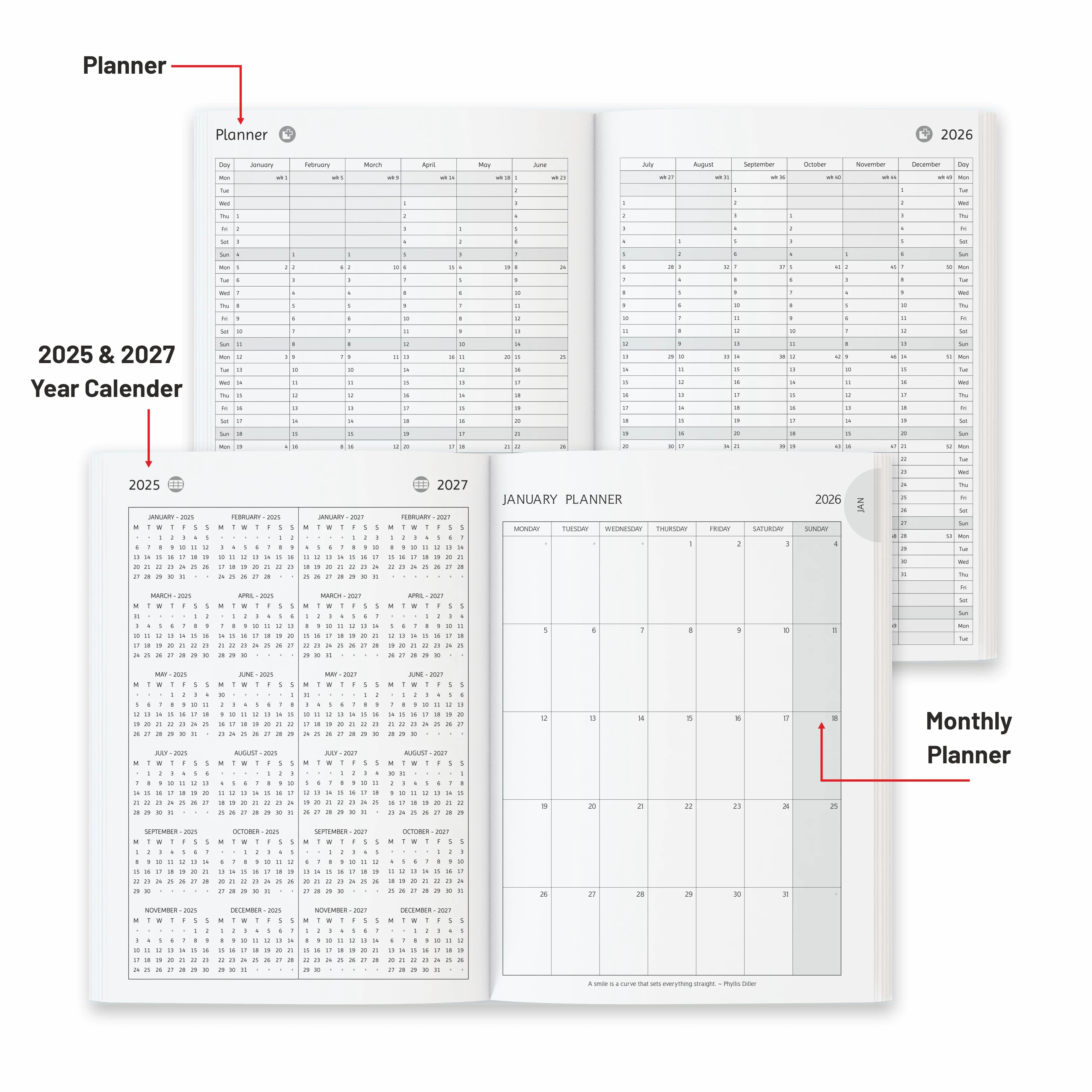 Anupam Exec 2026 Diary Dated Daily Planner – Full Page Per Day, 80 GSM Paper, Monthly Calendar, PU Leather Cover, Pen Holder, 365 Days Office Diary - Image 14