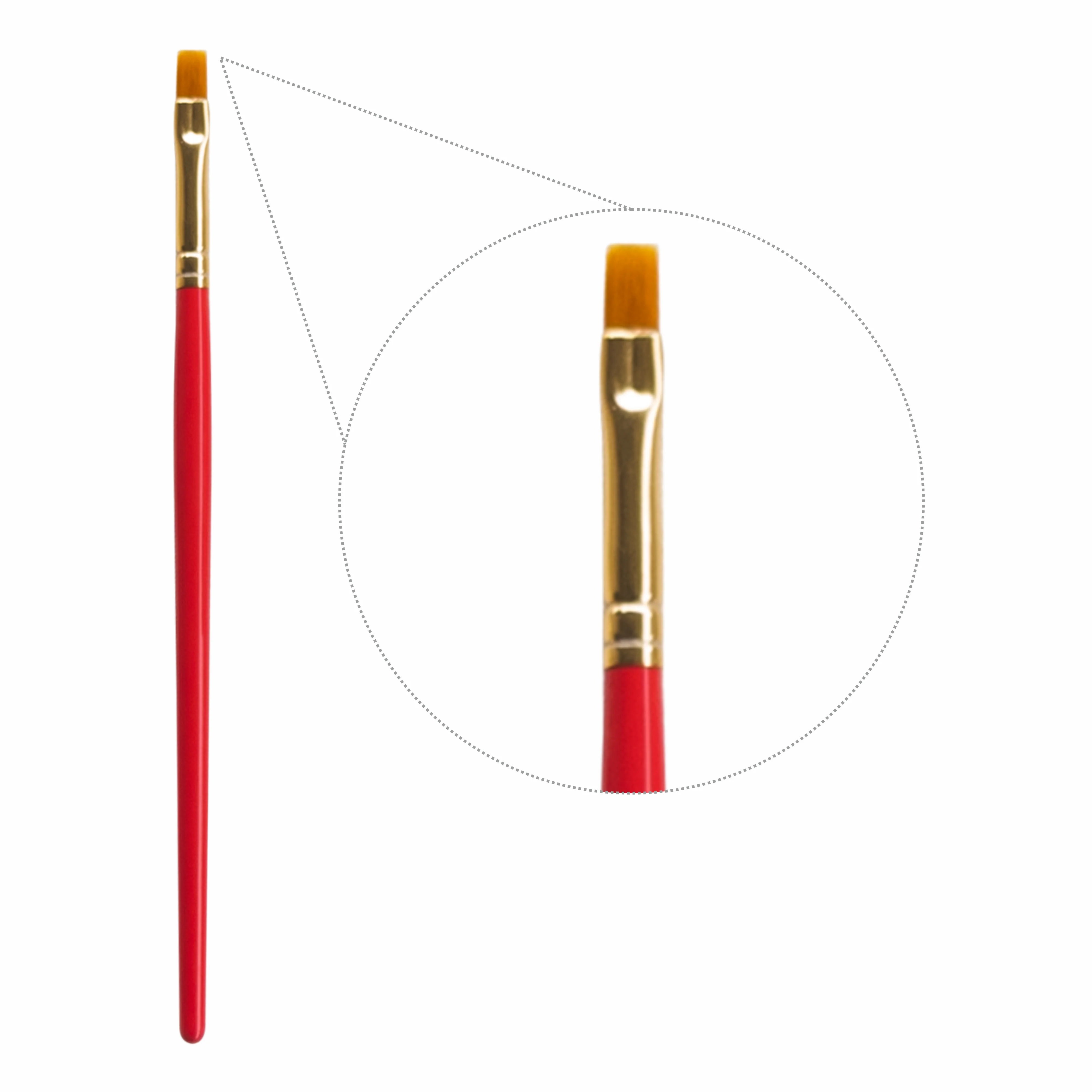 Anupam Flat Synthetic Painting Brush Set of 10 | Size 1 for Watercolor, Acrylic, and One-Stroke Painting (Sr. 32) - Image 3