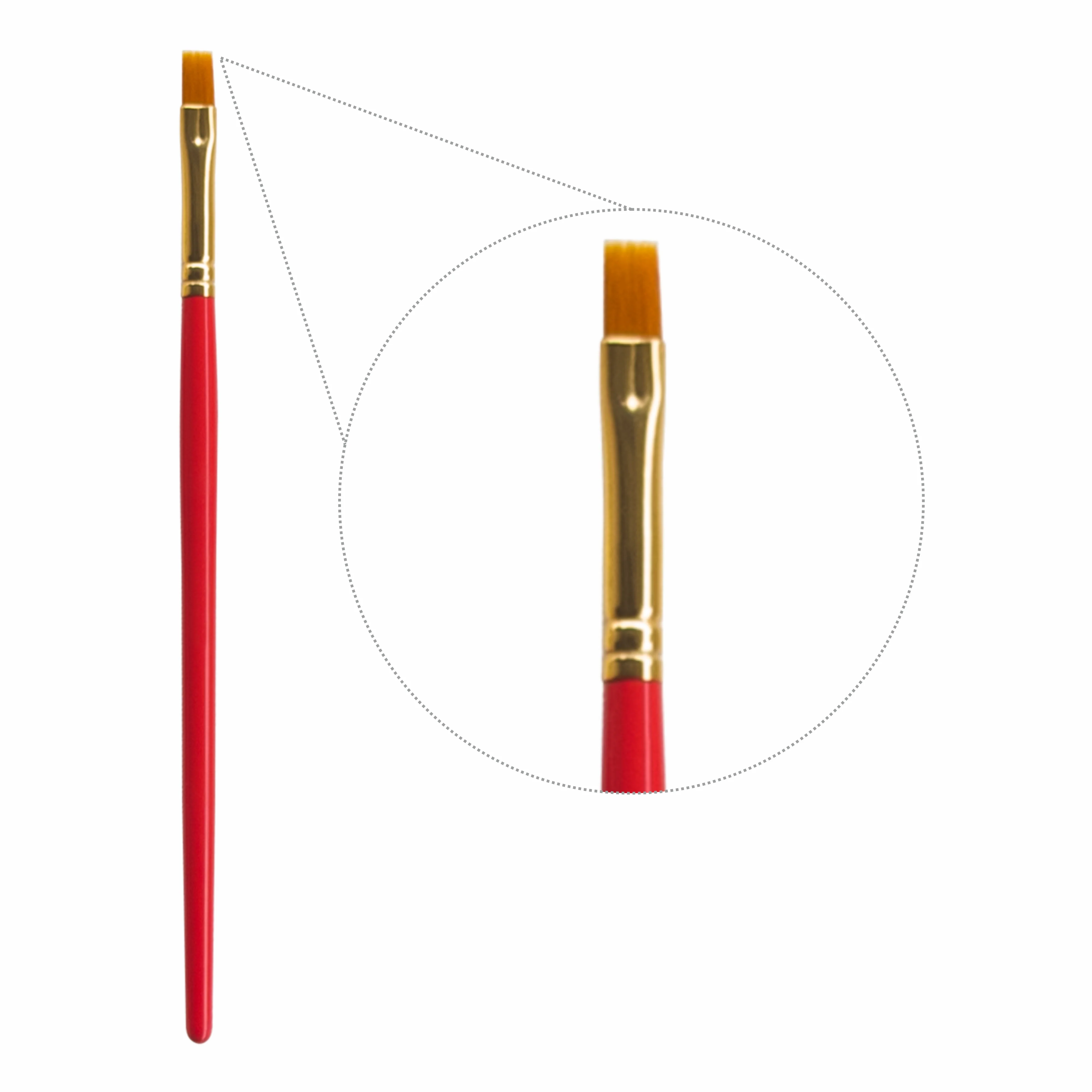 Anupam Flat Synthetic Painting Brush Set of 10 | Size 2 for Watercolor, Acrylic, and One-Stroke Painting (Sr. 32) - Image 3