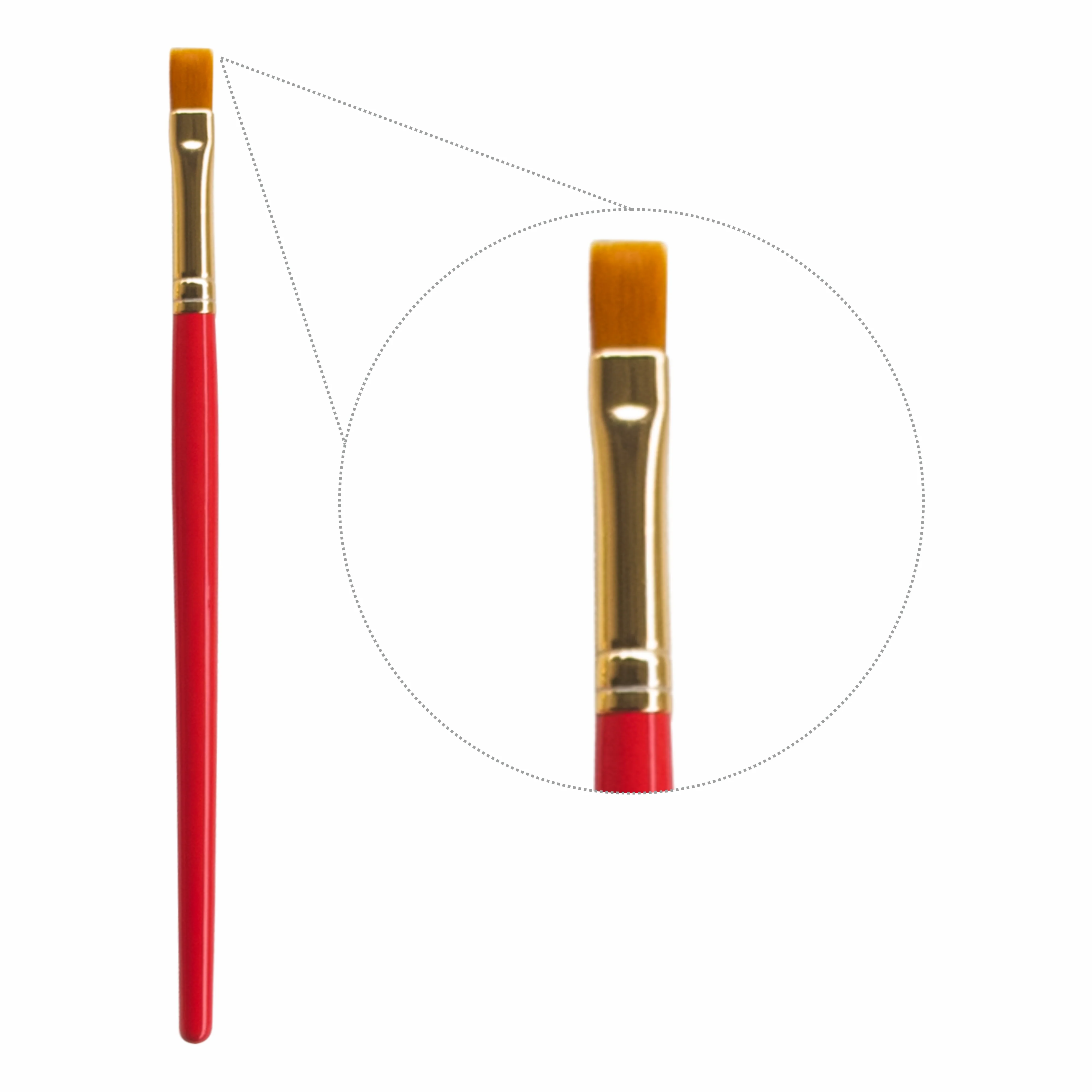 Anupam Flat Synthetic Painting Brush Set of 10 | Size 3 for Watercolor, Acrylic, and One-Stroke Painting (Sr. 32) - Image 3