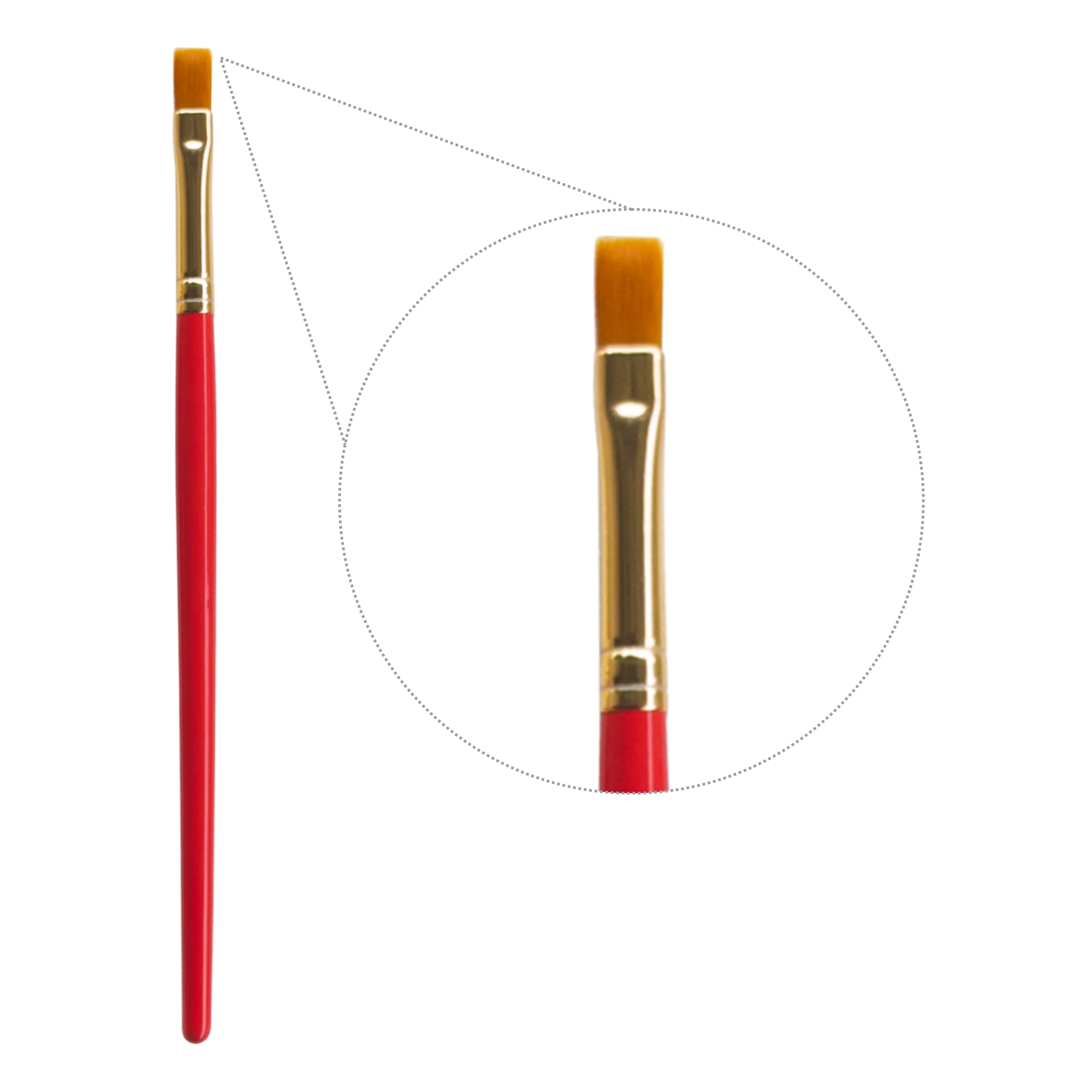 Anupam Flat Synthetic Painting Brush Set of 10 | Size 4 for Watercolor, Acrylic, and One-Stroke Painting (Sr. 32) - Image 3