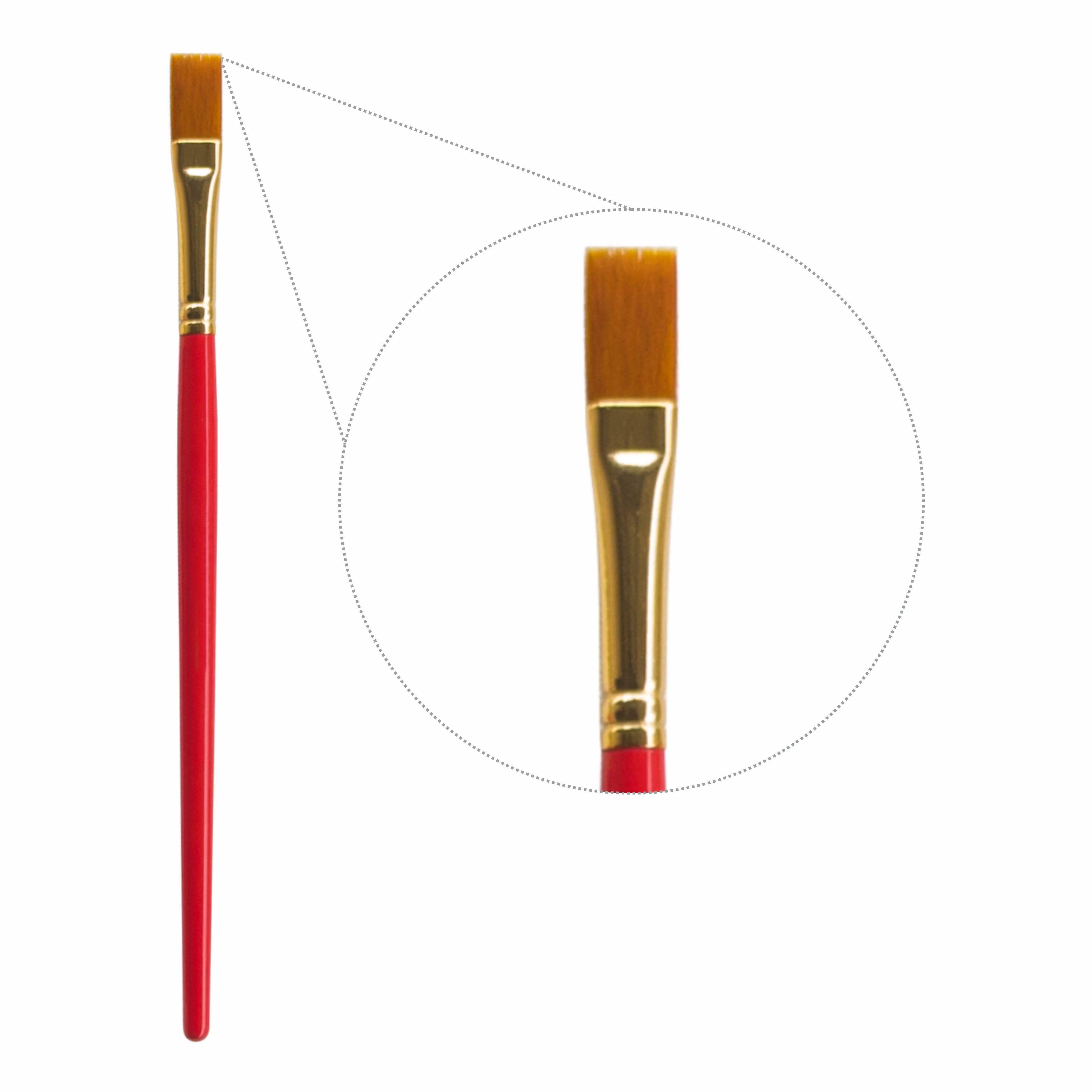 Anupam Flat Synthetic Painting Brush Set of 10 | Size 5 for Watercolor, Acrylic, and One-Stroke Painting (Sr. 32) - Image 3