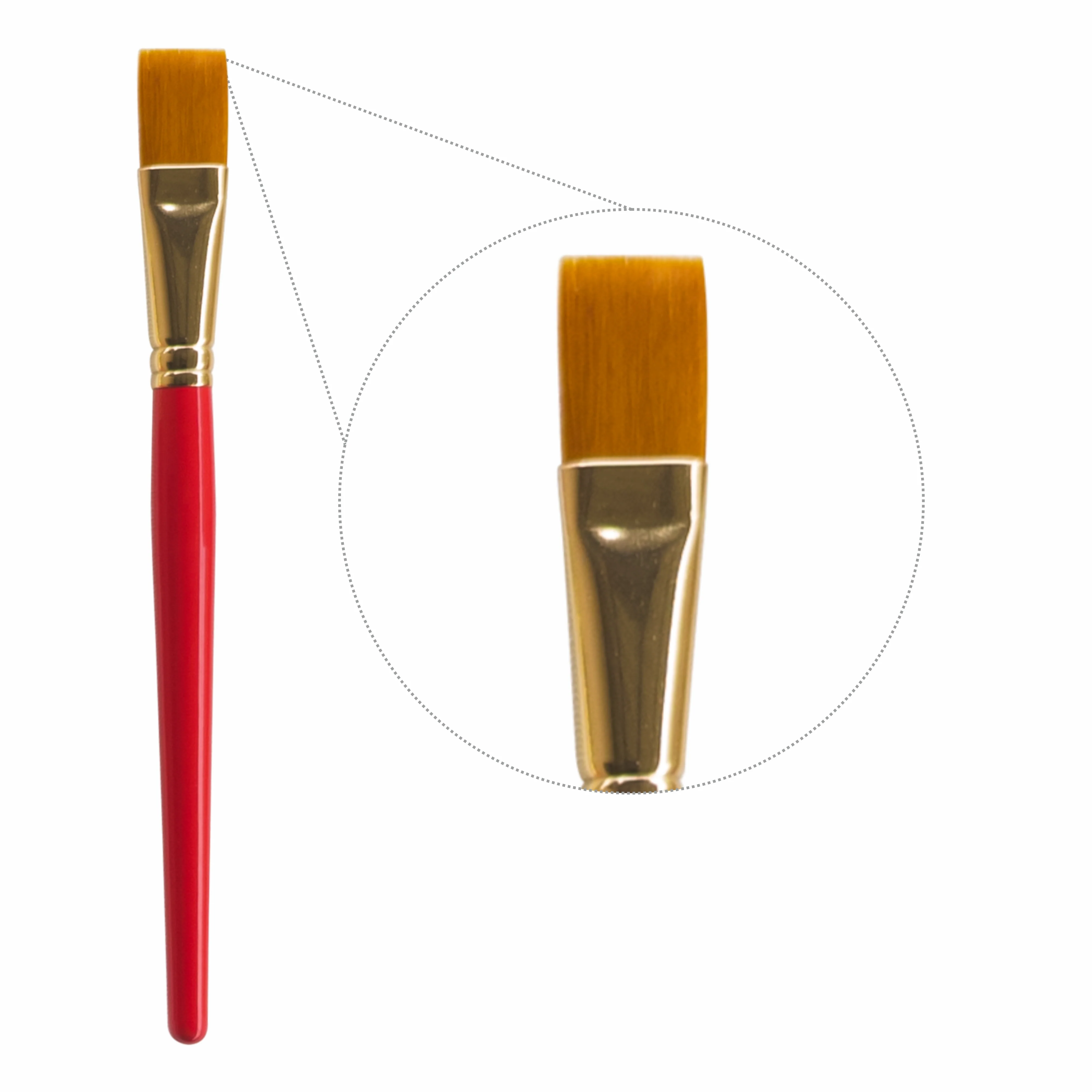 Anupam Flat Synthetic Painting Brush Set of 3 | Size 11 for Watercolor, Acrylic, and One-Stroke Painting (Sr. 32) - Image 3
