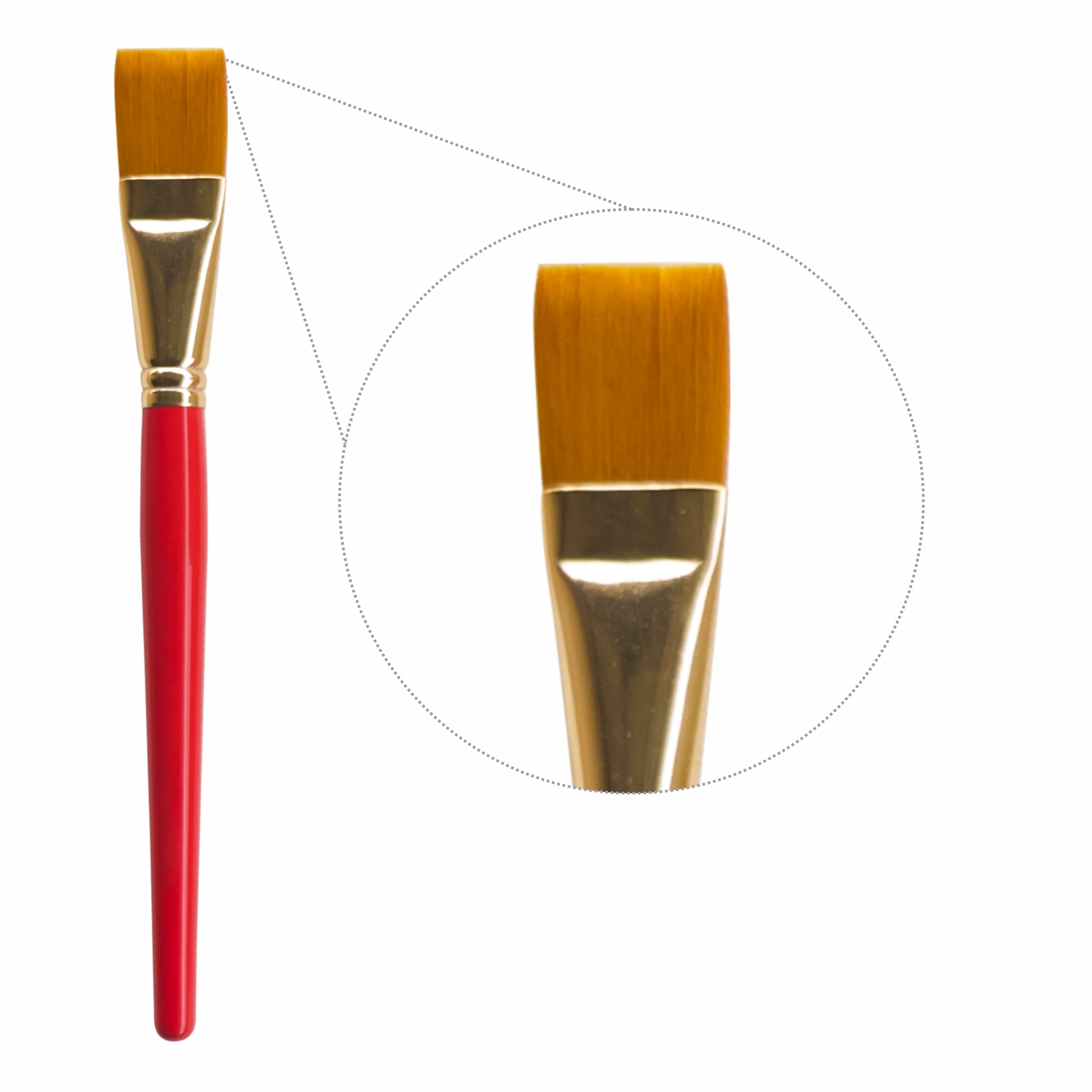 Anupam Flat Synthetic Painting Brush Set of 3 | Size 12 for Watercolor, Acrylic, and One-Stroke Painting (Sr. 32) - Image 3