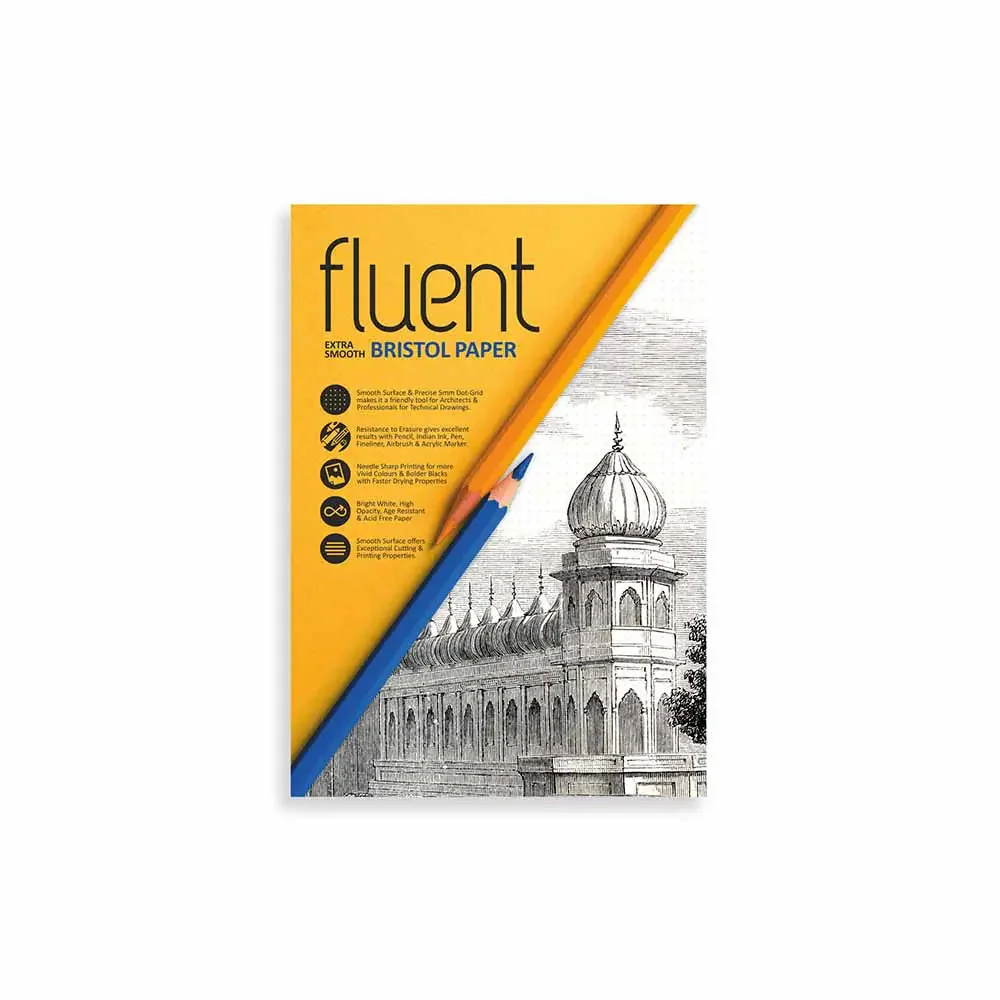 Anupam Fluent Bristol Paper Pad -Extra Smooth - 200 GSM