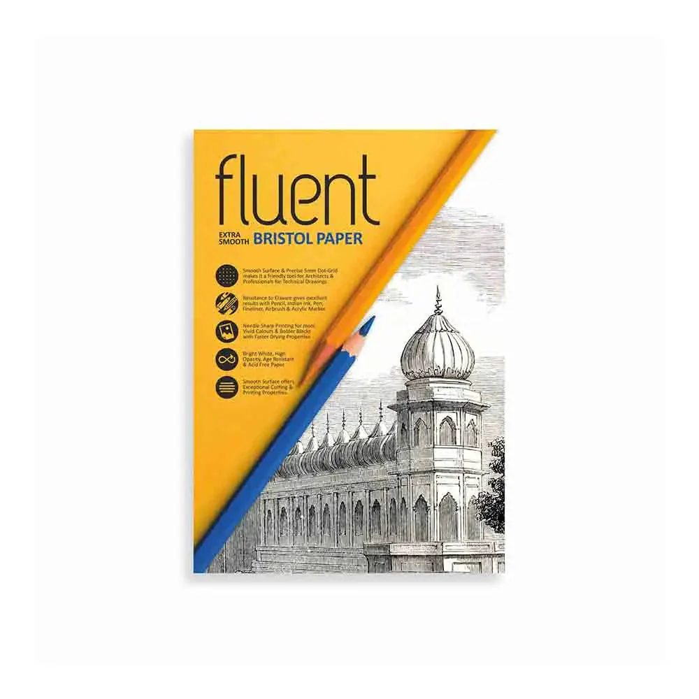 Anupam Fluent Bristol Paper Pad -Extra Smooth - 200 GSM - Image 2