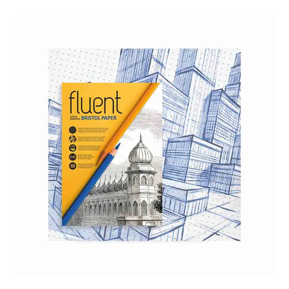 Anupam Fluent Bristol Paper Pad -Extra Smooth - 200 GSM - Image 3