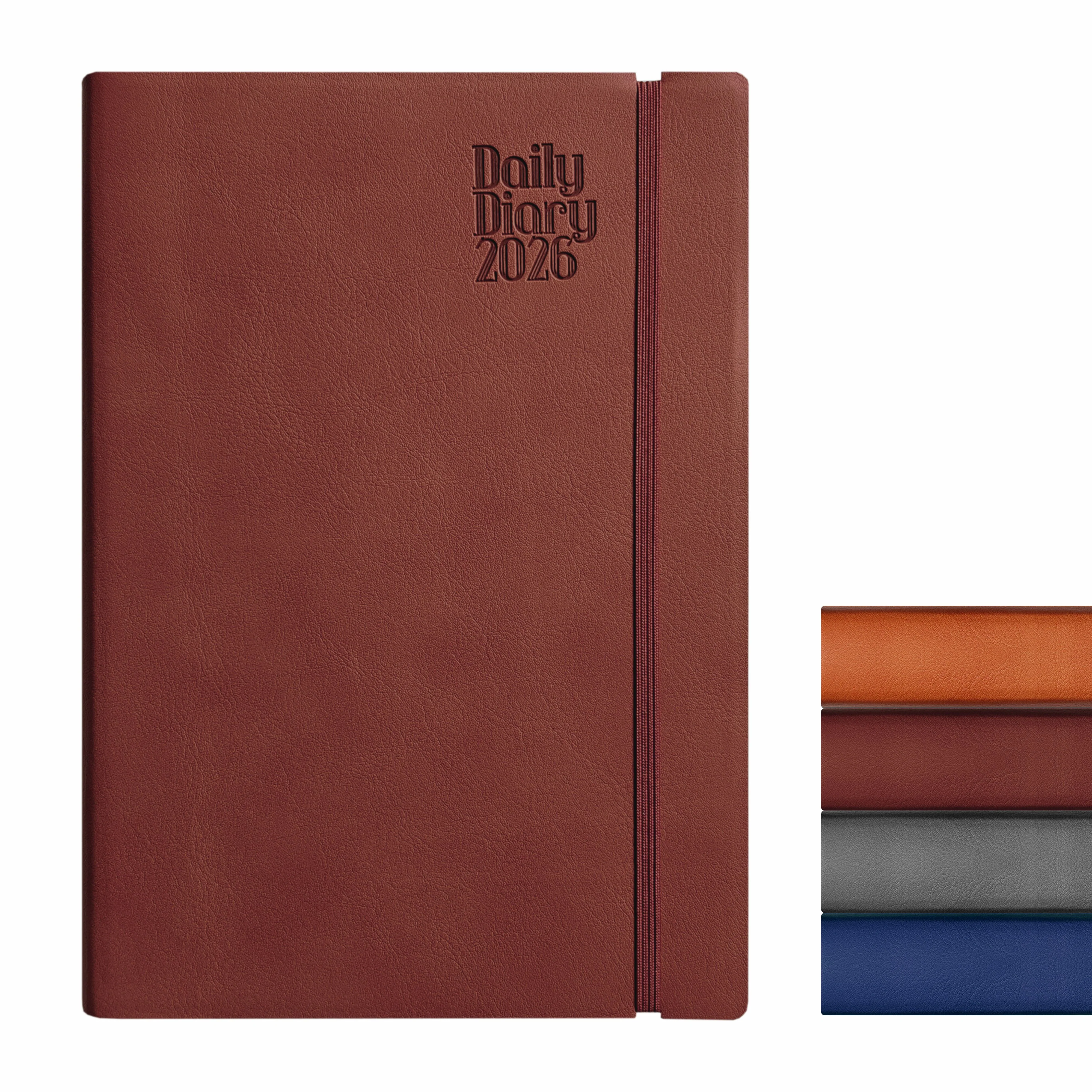 Anupam Flxy 2026 Diary with Dates - 80 GSM Paper 2026 Daily Planner Full Page Per Day with Monthly Calendar, 365 Days New Year Diary, Flexible Leather PU Cover, Matching Elastic Closure - Image 25