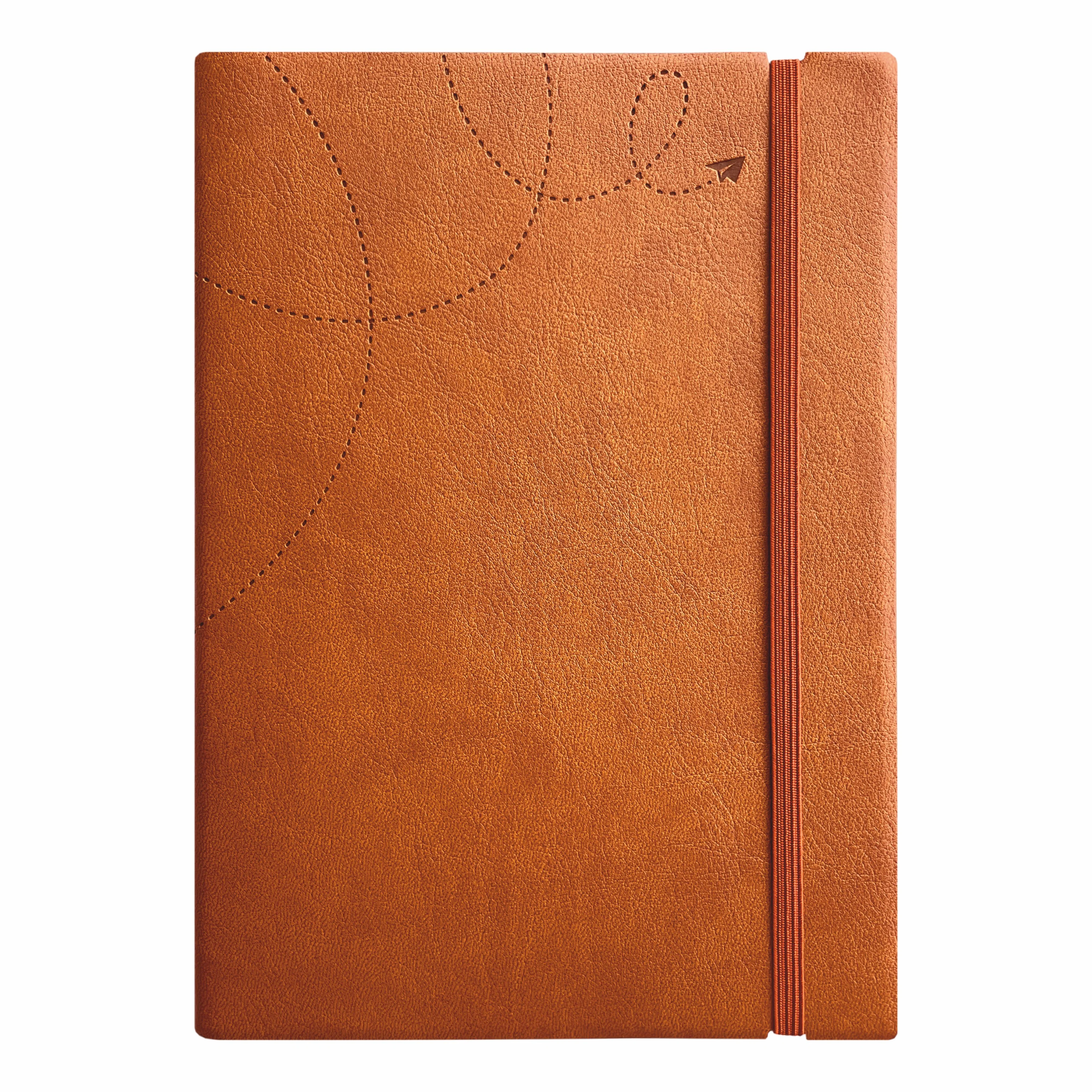 Anupam Flxy Journal - 192 Pages, Flexible 1.2mm Thick Matte Leather Textured PU Cover with Matching Elastic Closure