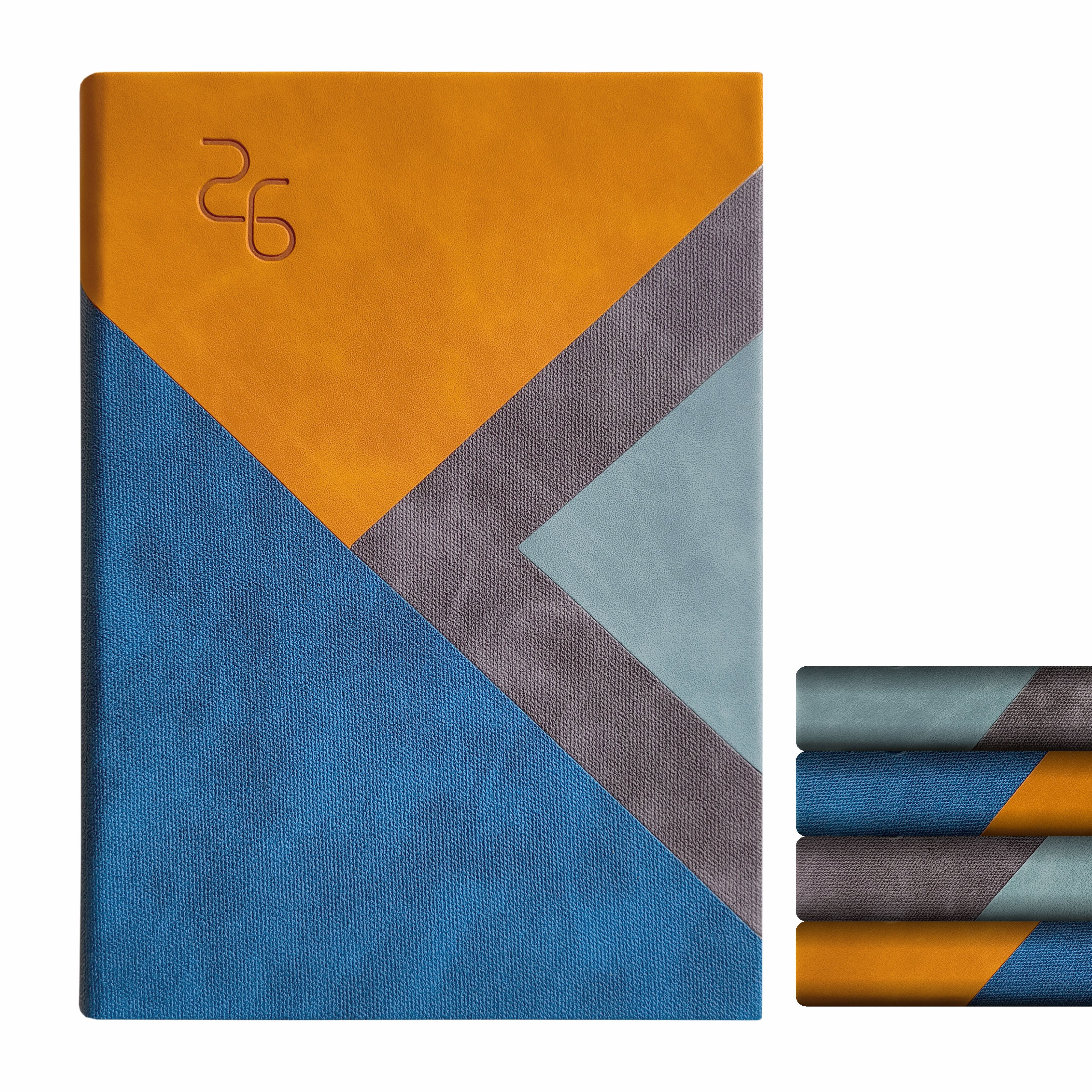 Anupam Fuzen 2026 Diary with Dates | Daily Planner with Monthly Calendar | One Page Per Day from January to December | Canvas Textured & Suedue PU Material | New Year Diary for Office, Home, Personal Use