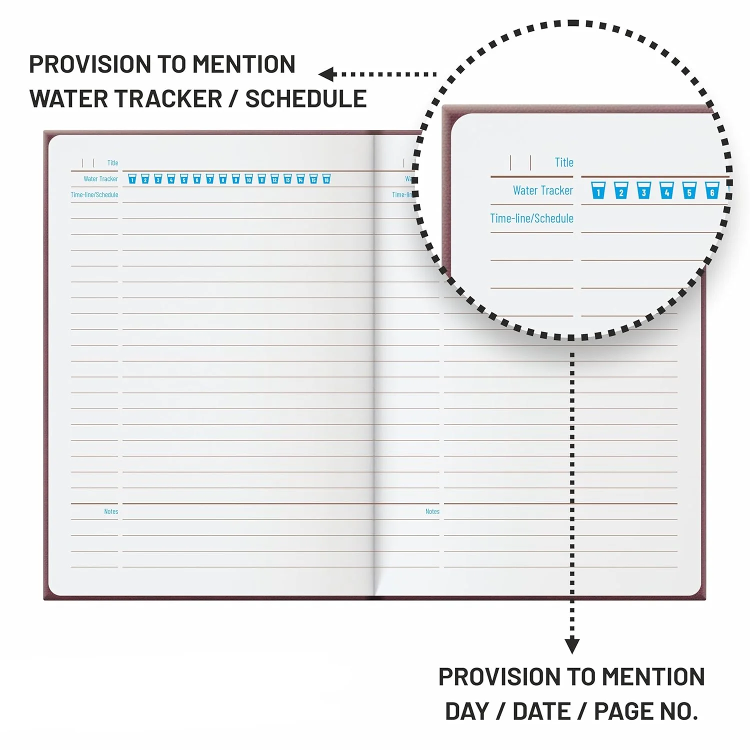 Anupam Fylo A5 Premium Journal Notebook – 160 Pages, 100 GSM Ink-Pen Friendly Paper, Dual Pockets, Triple-Textured PU Cover – Perfect for Planners, Note-taking & Business Use - Image 3