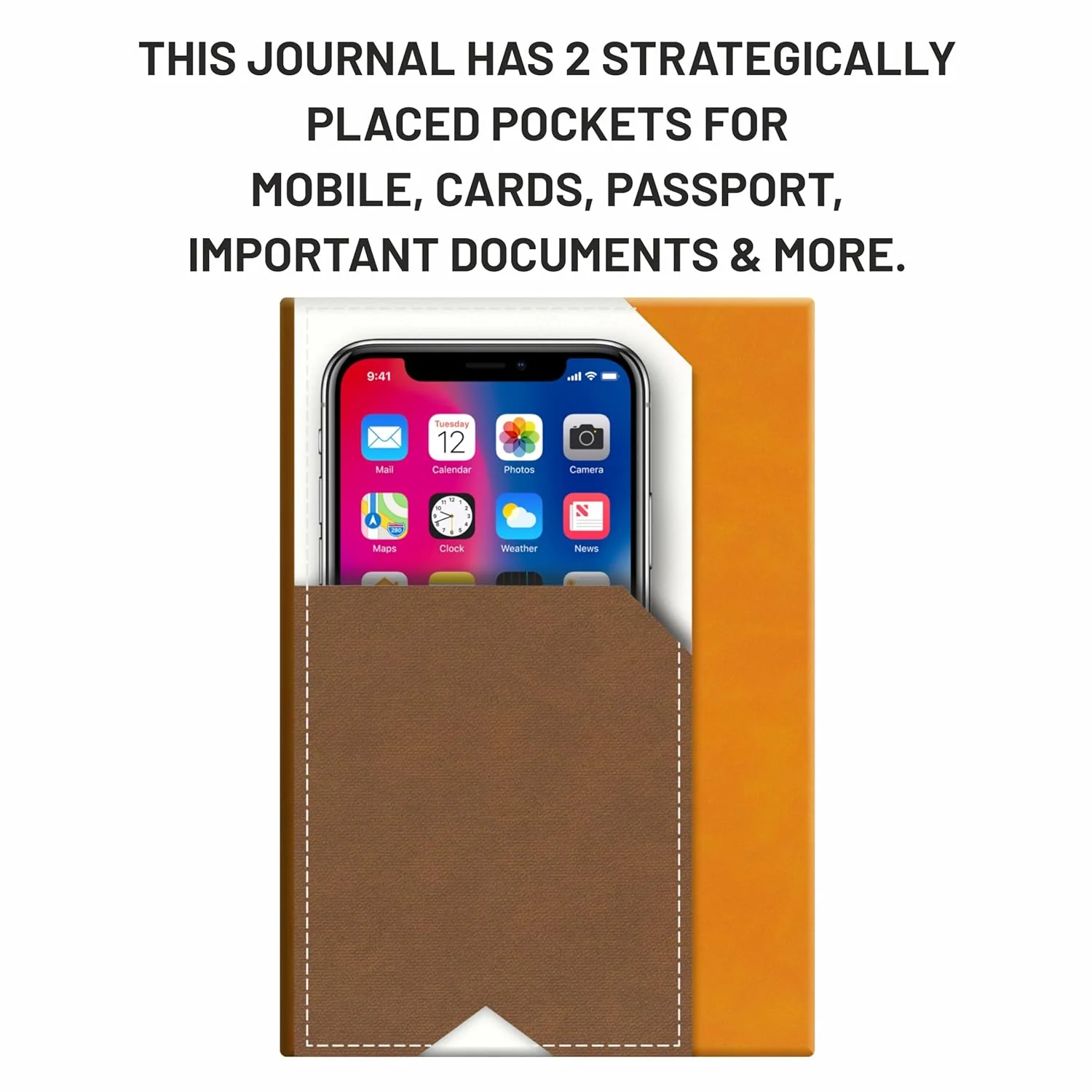 Anupam Fylo A5 Premium Journal Notebook – 160 Pages, 100 GSM Ink-Pen Friendly Paper, Dual Pockets, Triple-Textured PU Cover – Perfect for Planners, Note-taking & Business Use - Image 9