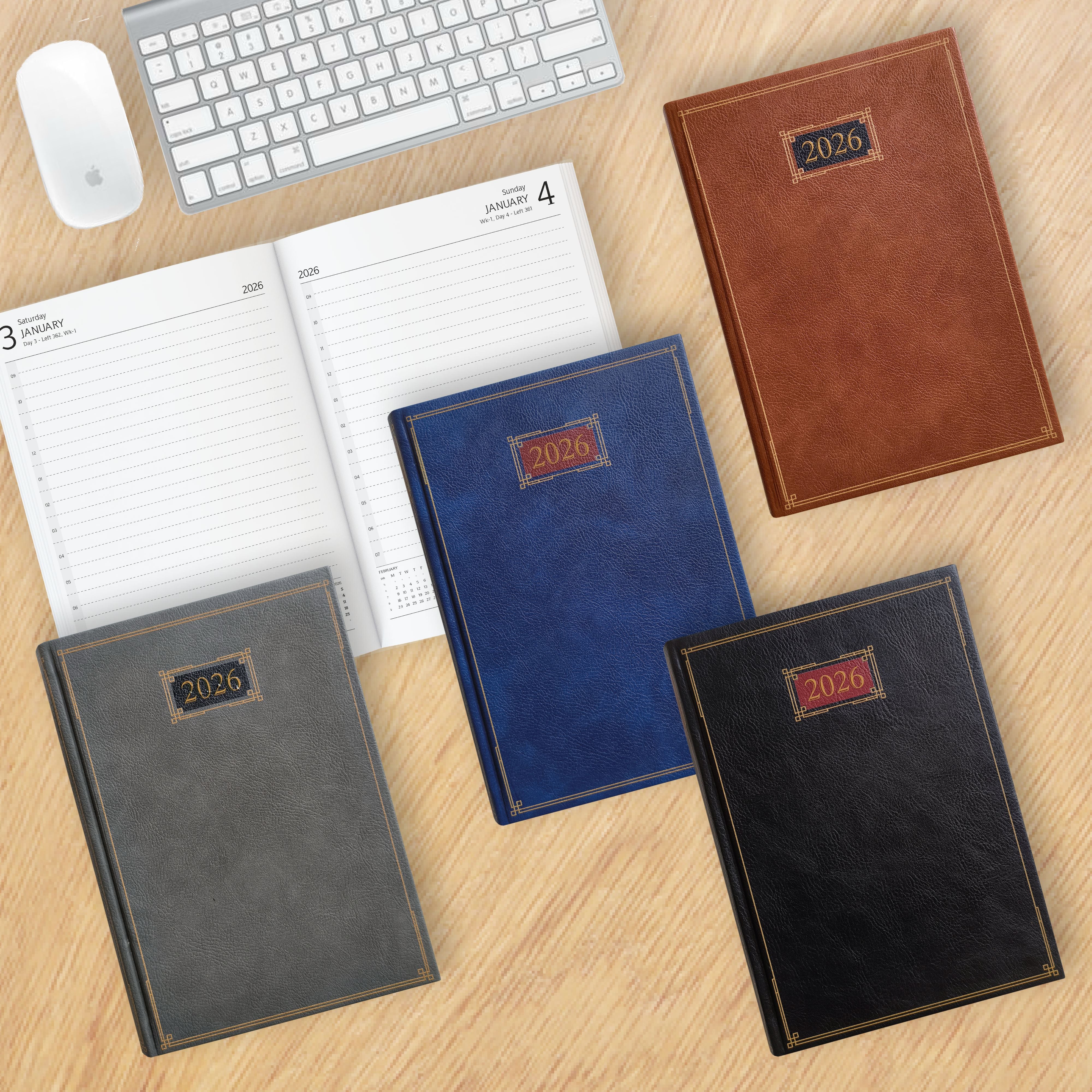 Anupam Goth 2026 Diary with Dates, Daily Planner Full Page Per Day with Monthly Calendar, January to December New Year Office Diary – 365 Days Canvas Textured PU Cover – 80 GSM - Image 33