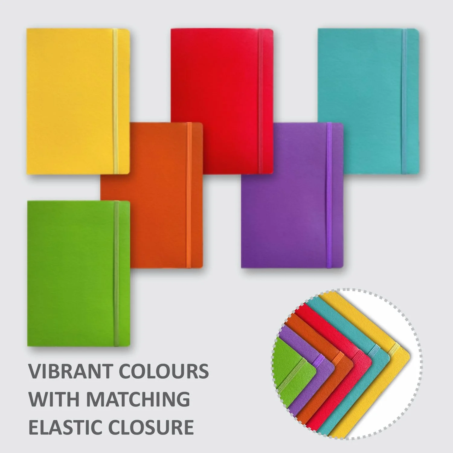 Anupam Hue Journal Ruled A5 Notebook 192 Pages 80Gsm Matte Finish Flexible PVC Cover Journal for Unisex, Daily Journal Notebook - Image 5