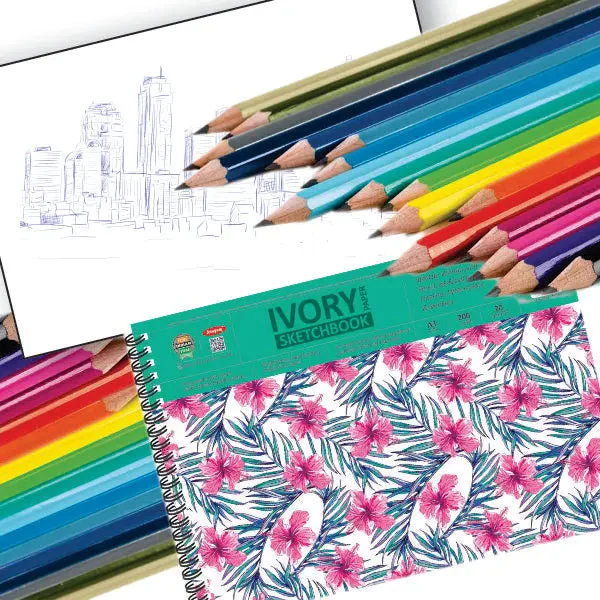 Anupam Wiro Bound Ivory Paper Sketchbook - 180 GSM - 20 Sheets - Image 6