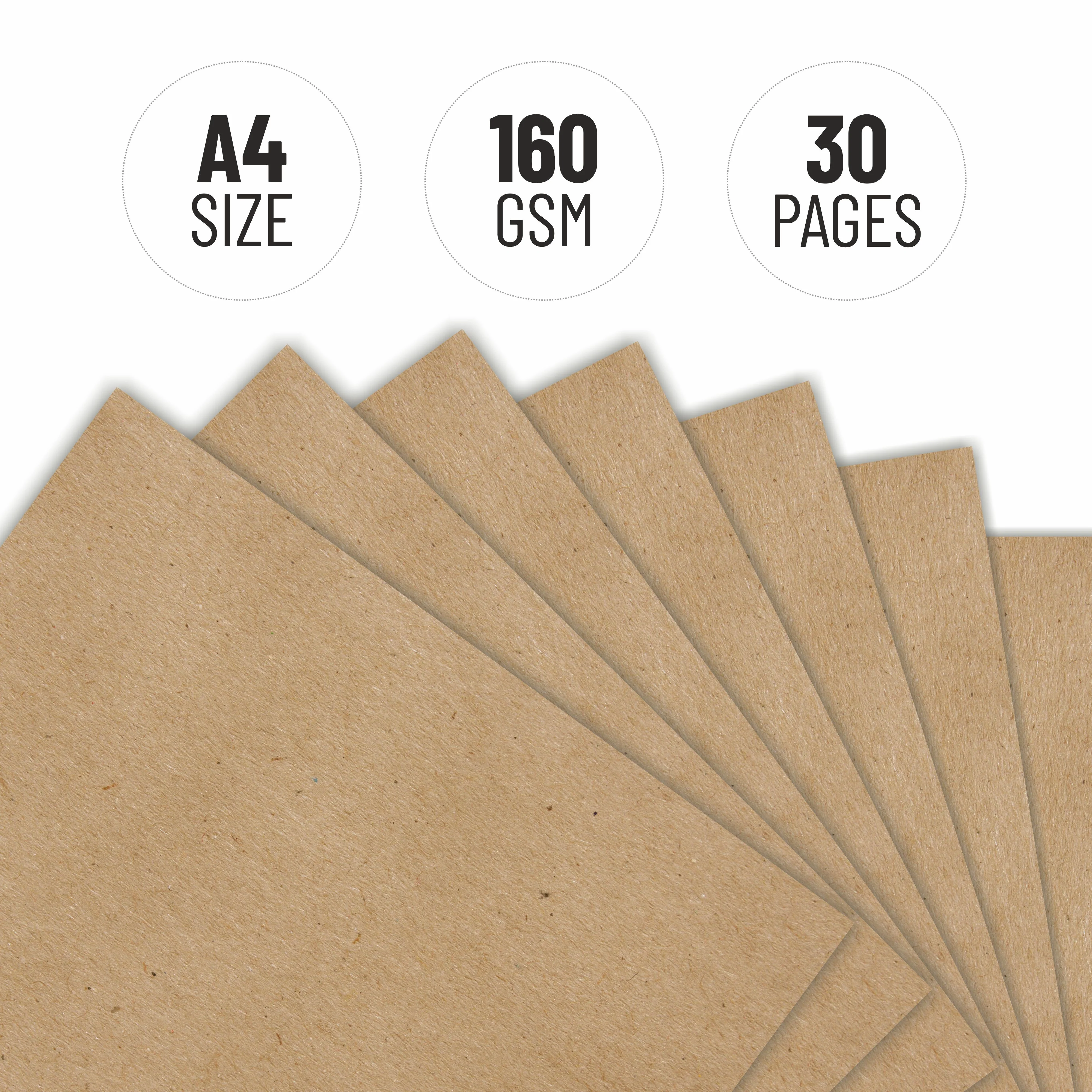 Anupam Khaki Sketchbook - Cartridge Paper - Soft Cover-Wireo book - 160 GSM - Image 3